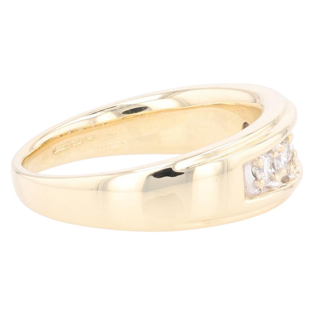 .50ctw Round Cut Diamond Prong Set Wedding Band Ring 14k Yellow Gold ...