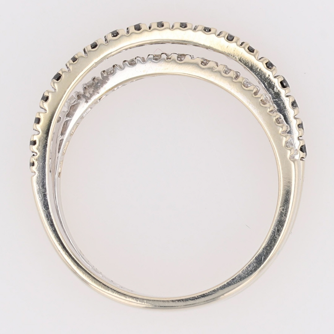 53ctw Round Cut Diamond Crossover Statement Band Ring 14k