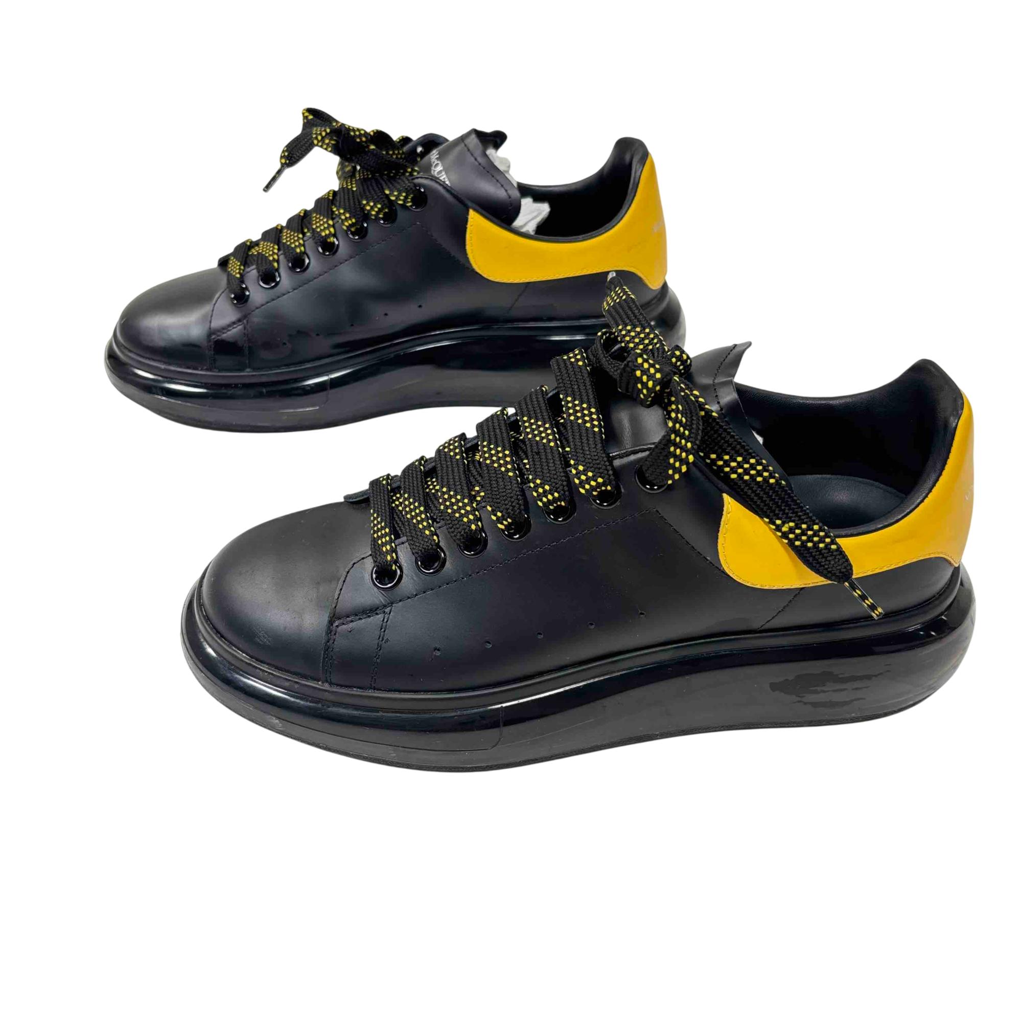 Alexander McQueen Oversized Sole Sneaker Black/Pop Yellow Mens