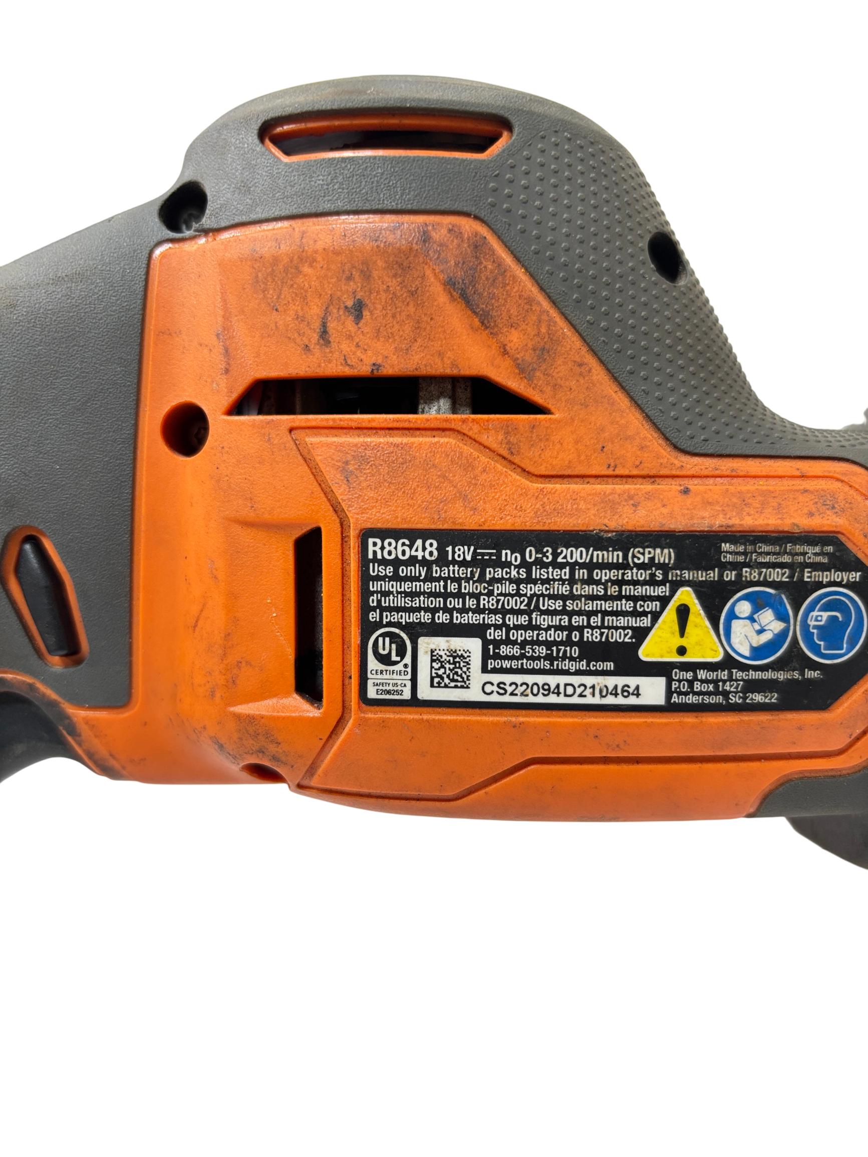 RIDGID R8648 18-Volt SubCompact Brushless Cordless One-Handed ...