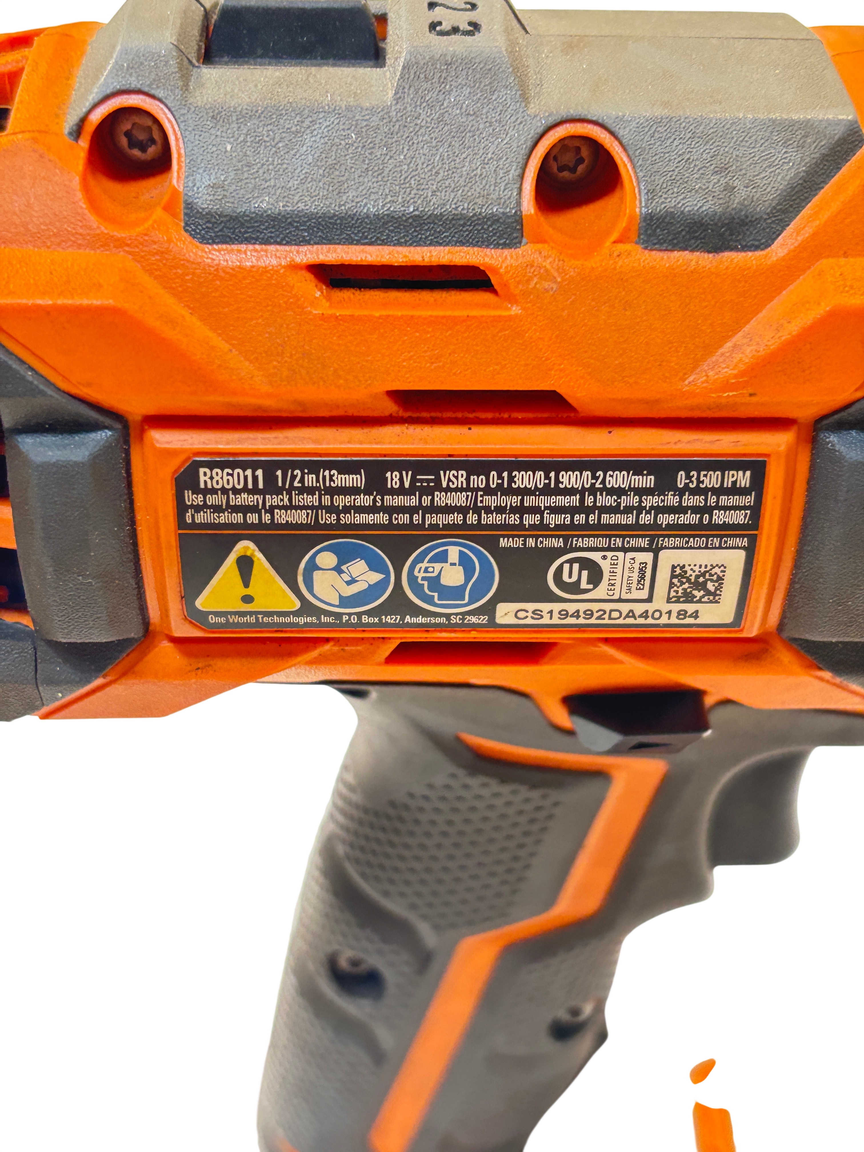 RIDGID R86011 18V OCTANE Lithium-Ion Brushless Cordless 1/2