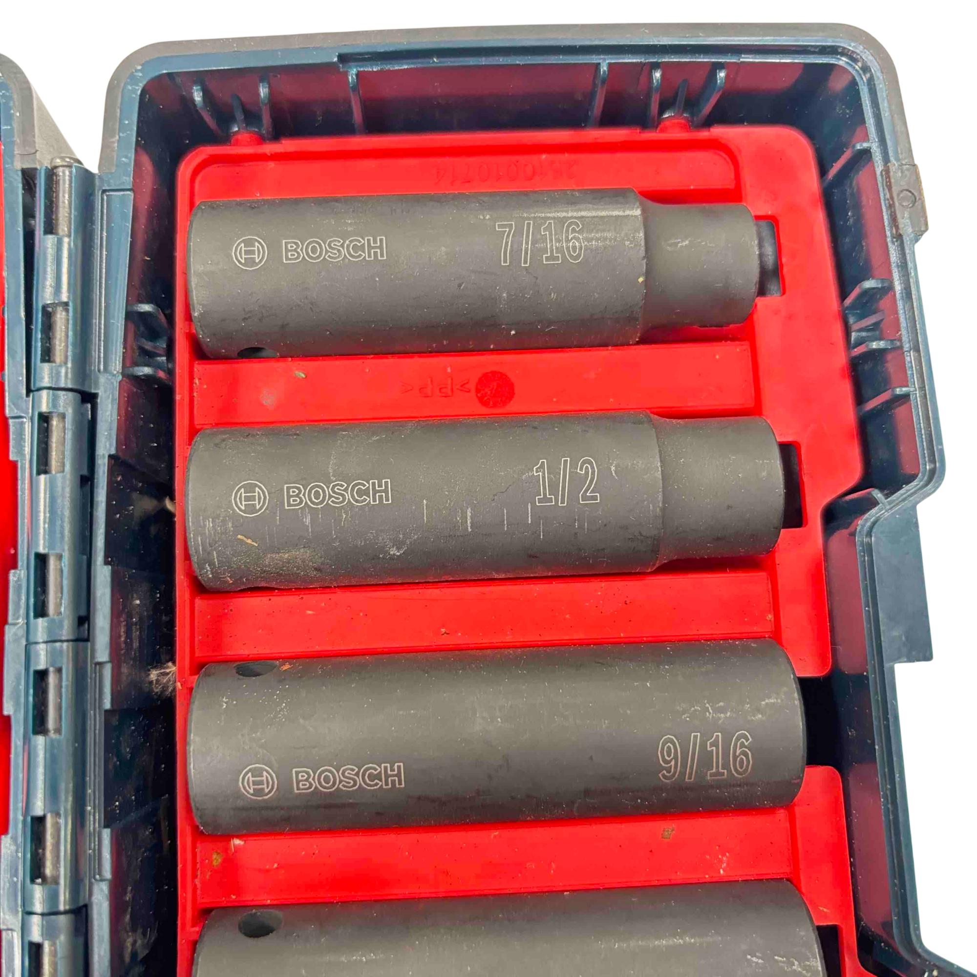 BOSCH 27286 9-Piece 1/2-Inch Drive Deep Impact Socket Set (SAE)