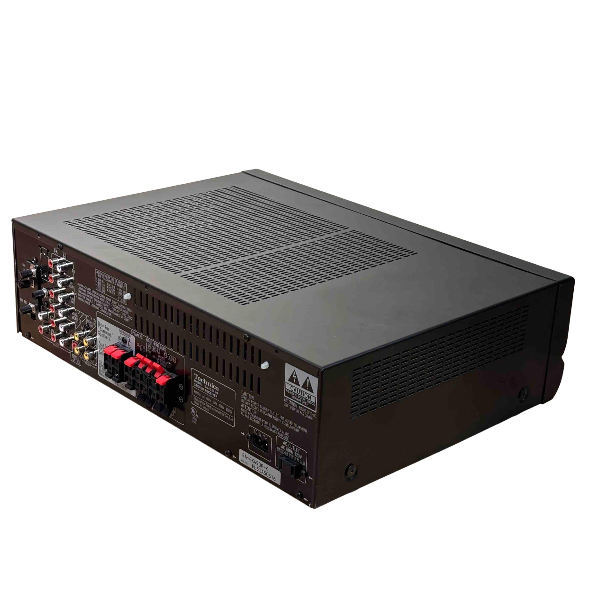 Technics SA-GX490P-K Black 80-Watts AV Control Stereo Receiver 0316