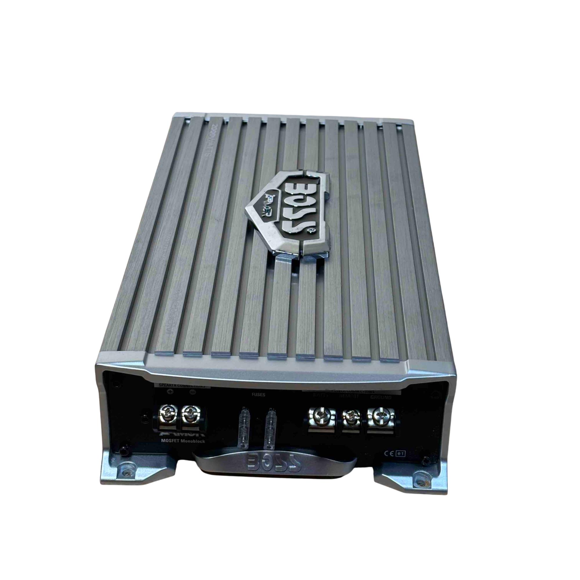 BOSS Audio Systems AR2000M Silver 2000-Watts Class A/B Monoblock