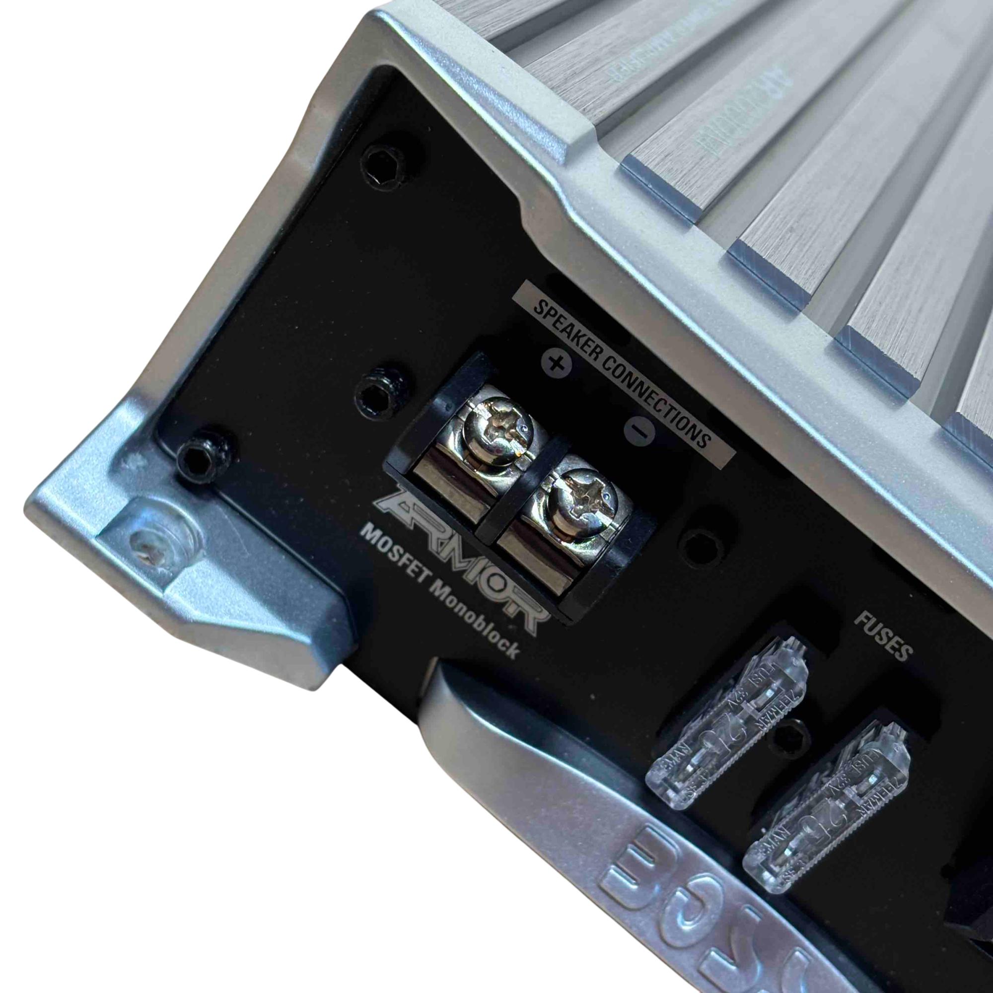 BOSS Audio Systems AR2000M Silver 2000-Watts Class A/B Monoblock