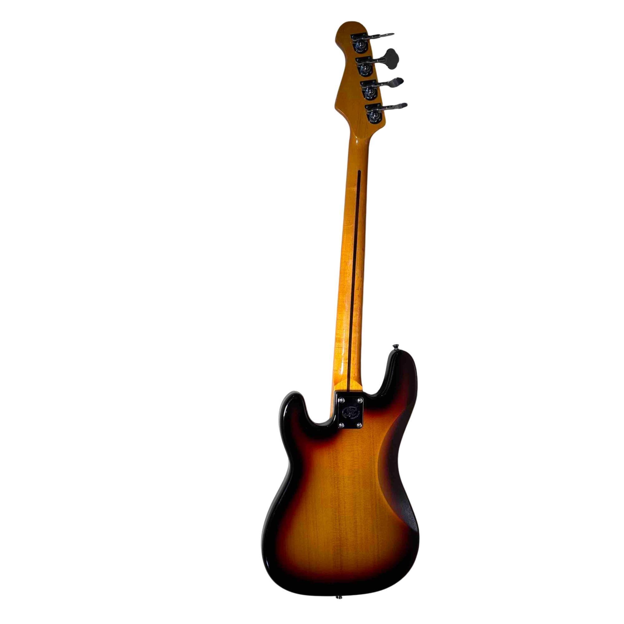 SX Vintage Series Custom Made Tobacco Sunburst 4-String Electric Bass Guitar