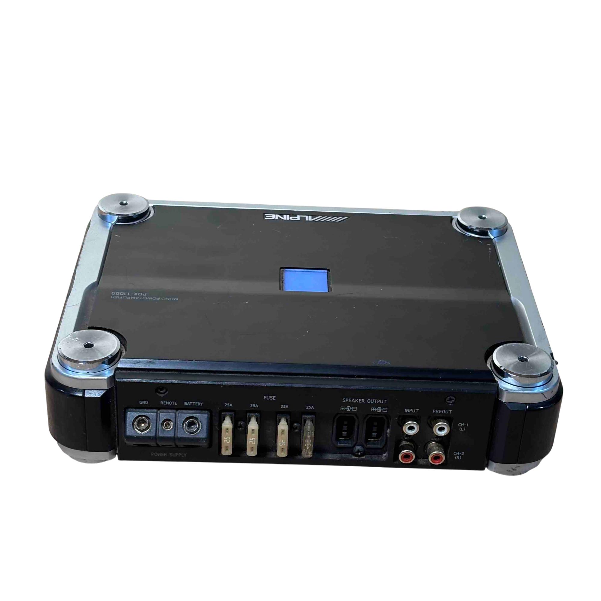 Alpine PDX-1.1000 Black 1000-Watt RMS Class-D Mono Power Amplifier