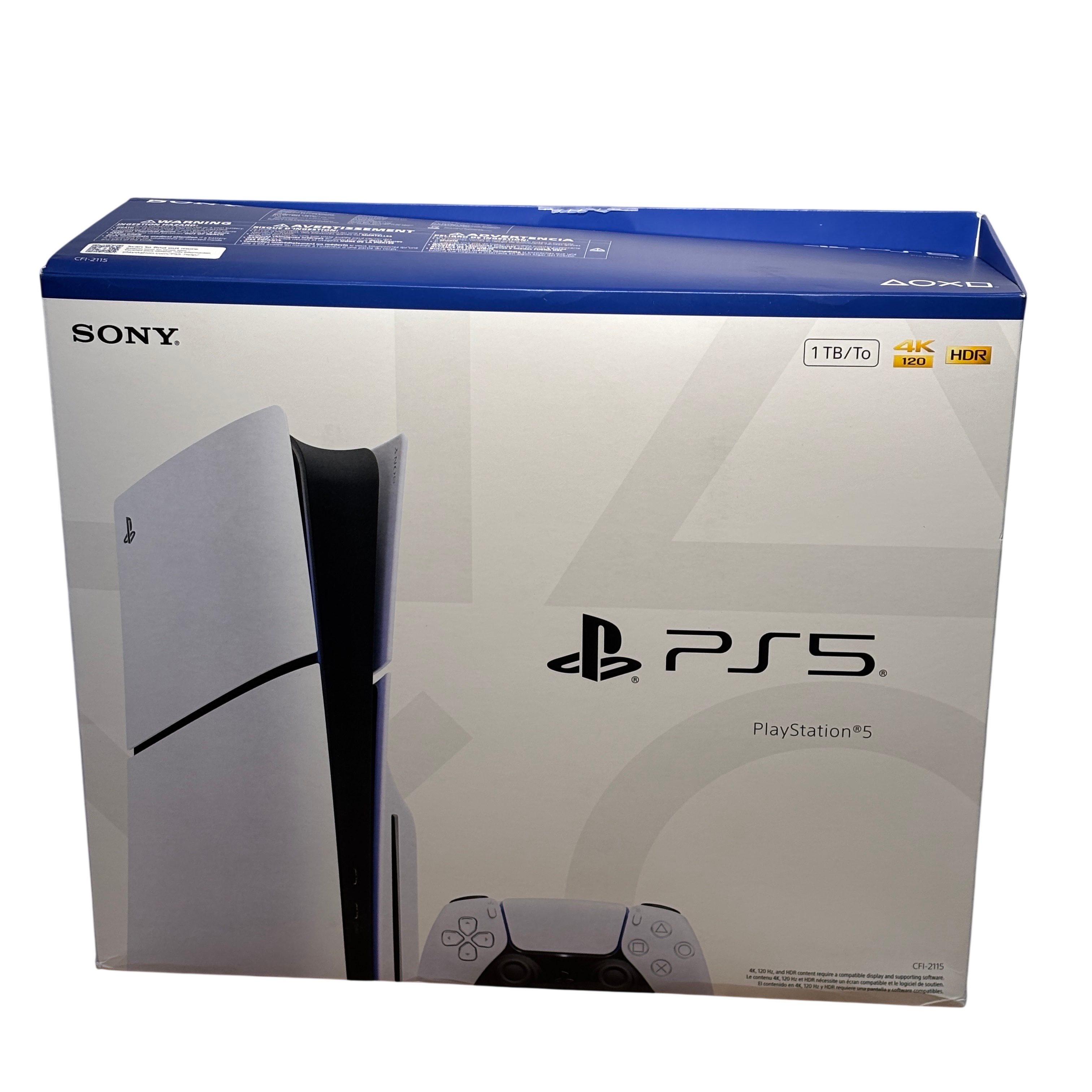 Sony PlayStation5 Slim Disc Ed CFI-2115 Wht/Blk 1TB Home Video