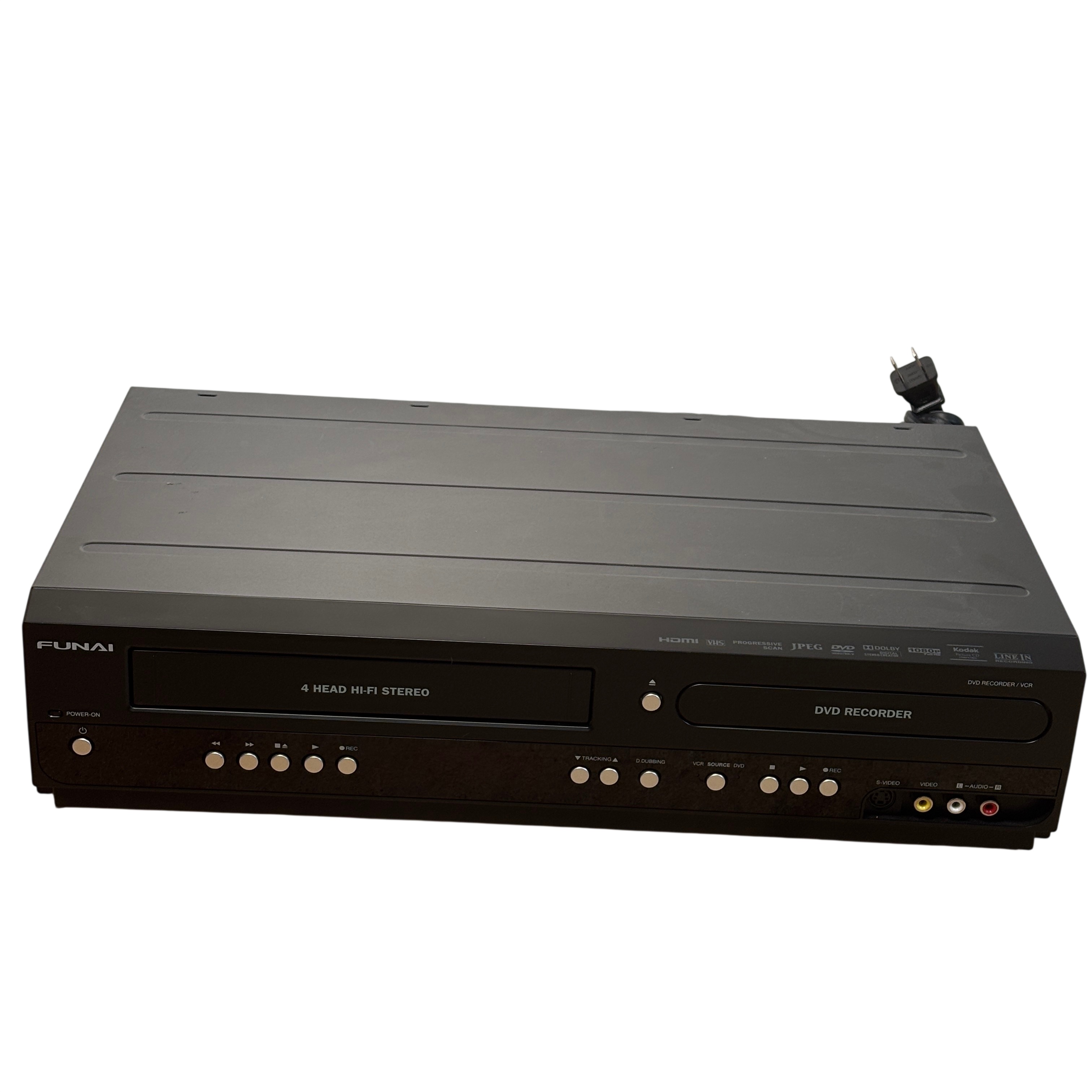 Funai ZV427FX4 Black DVD Recorder & 4-Head Hi-Fi Stereo VCR Combo