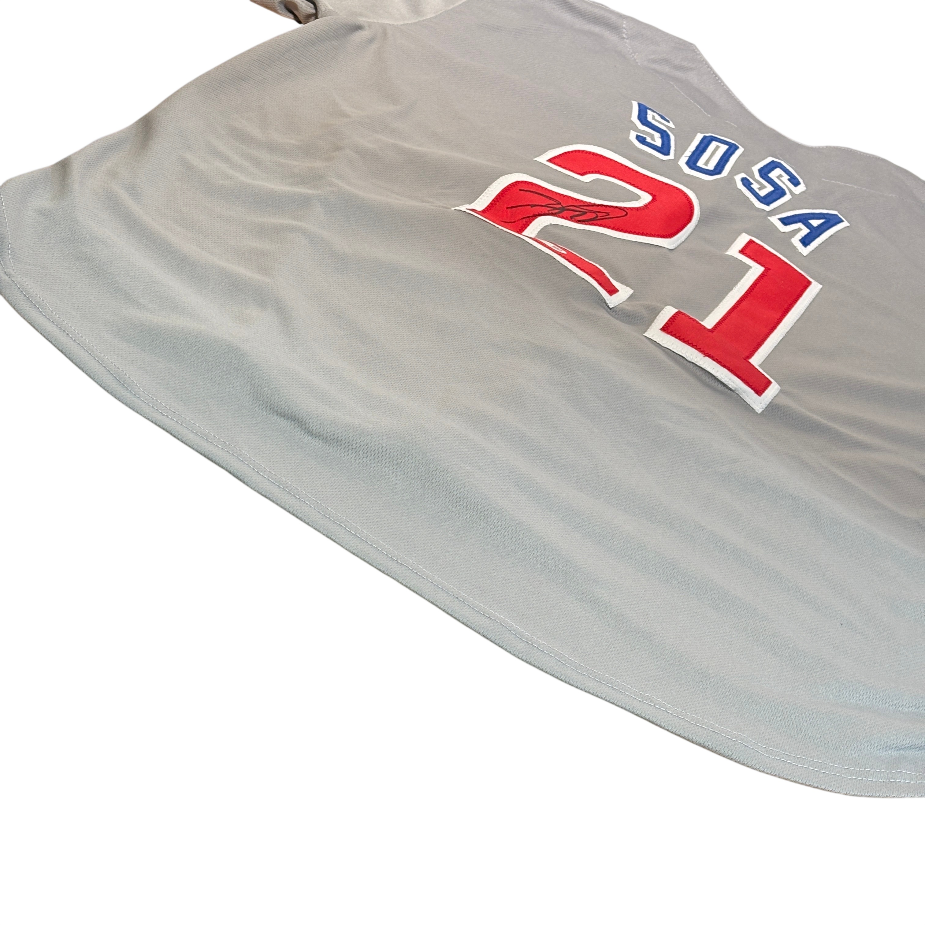 Gry/Blue/Wht Chicago Cubs JSA Certified WC587330 Sammy Sosa #21