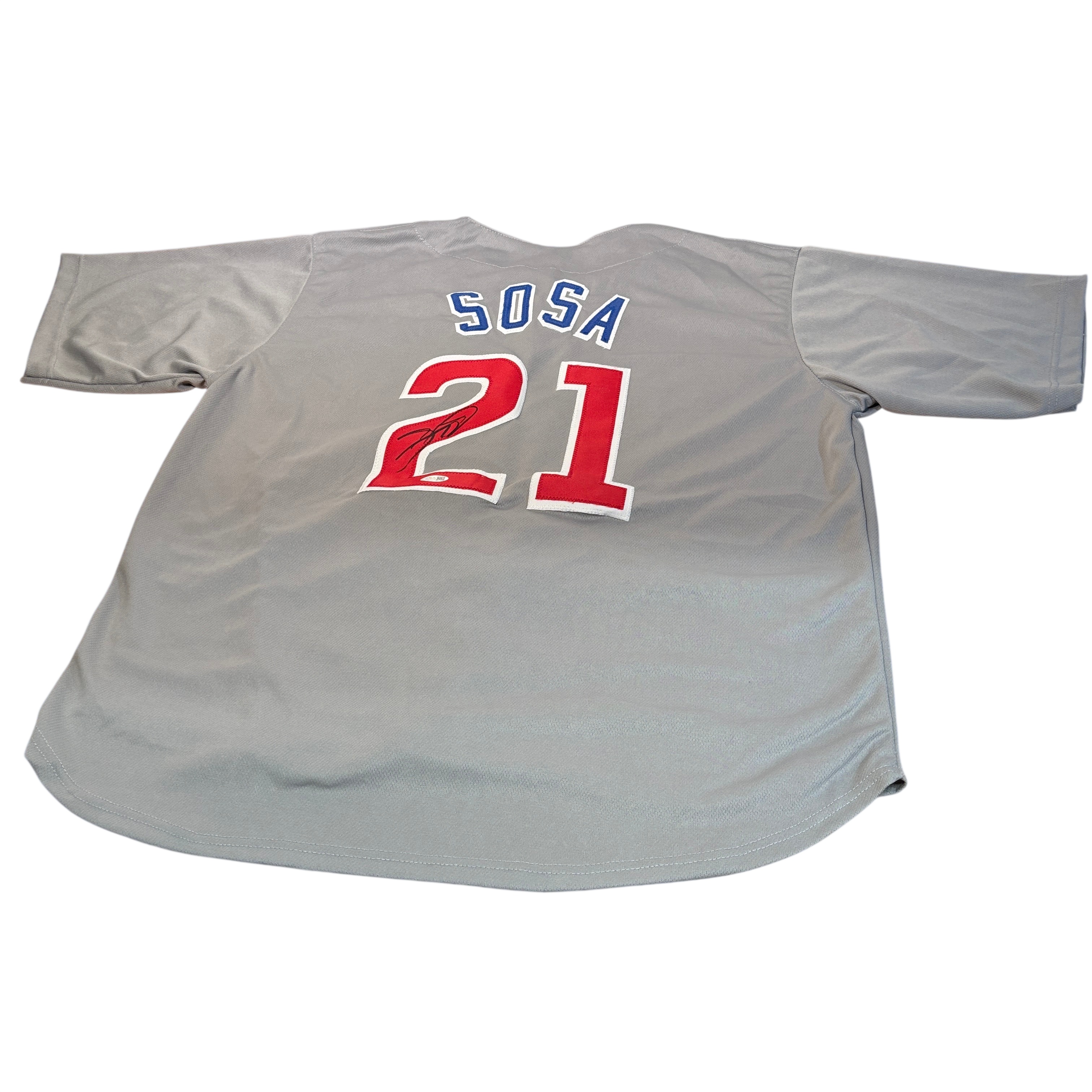Gry/Blue/Wht Chicago Cubs JSA Certified WC587330 Sammy Sosa #21