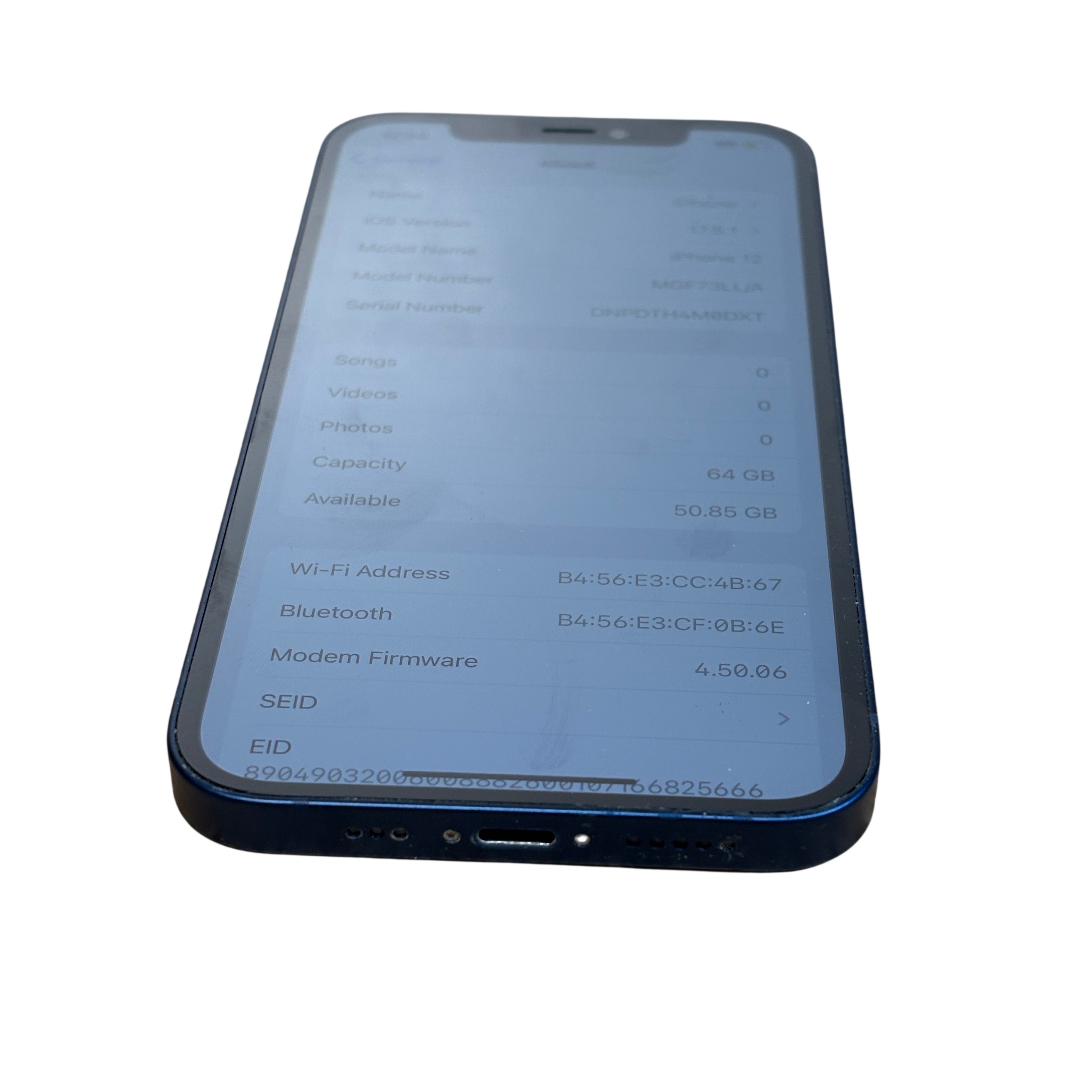 Apple iPhone 12 MGF73LL/A A2172 Blue 64GB 6.1