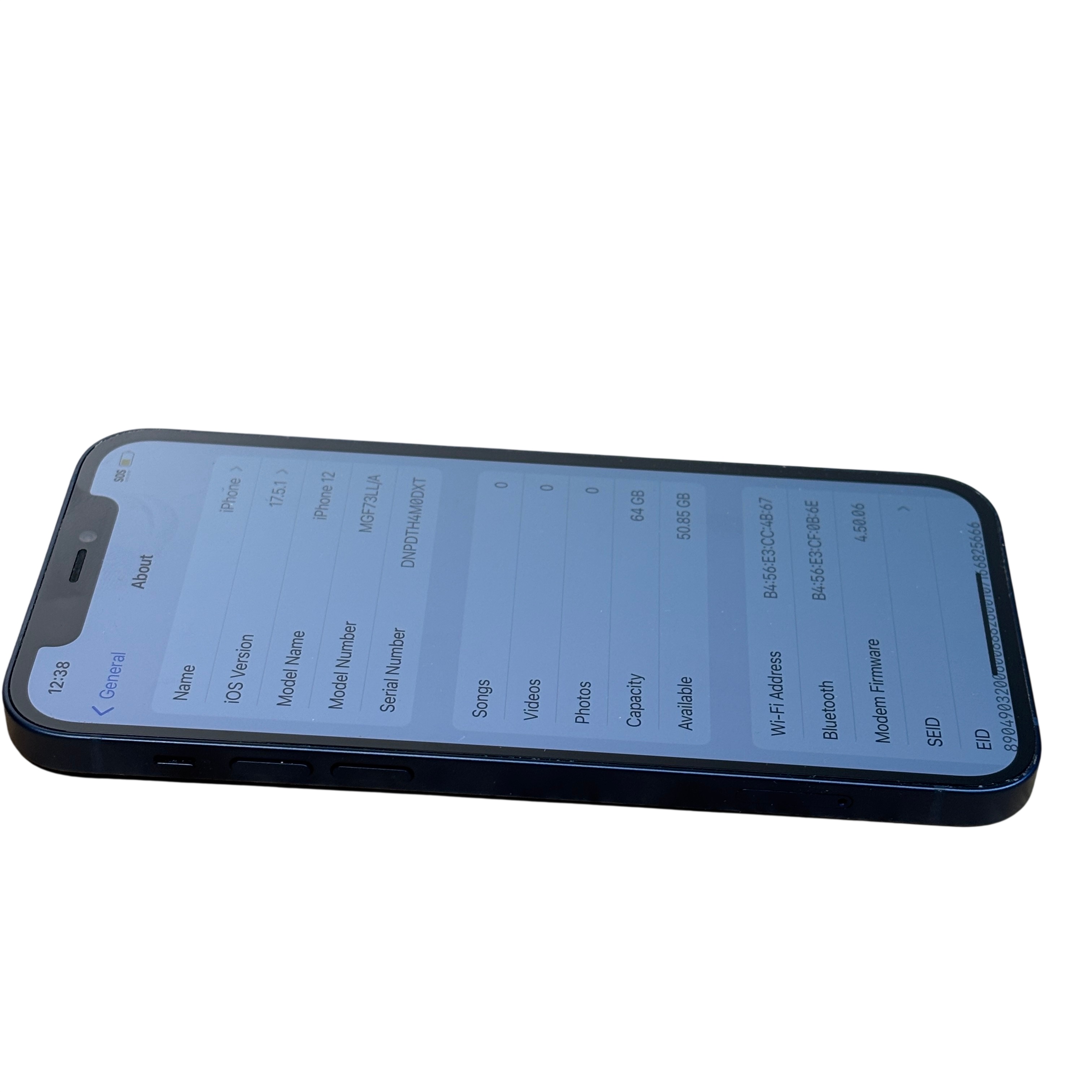 Apple iPhone 12 MGF73LL/A A2172 Blue 64GB 6.1