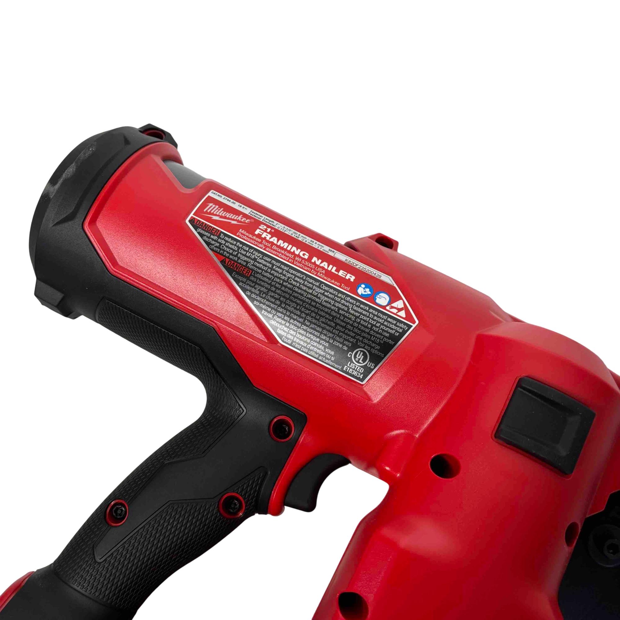 Milwaukee M18 FUEL 18V Brushless Cordless 3-1/2 in. 30-Degree Nailer W/ Hammer Drill/Impact Driver Kit w/ (3) Batteries & Charger