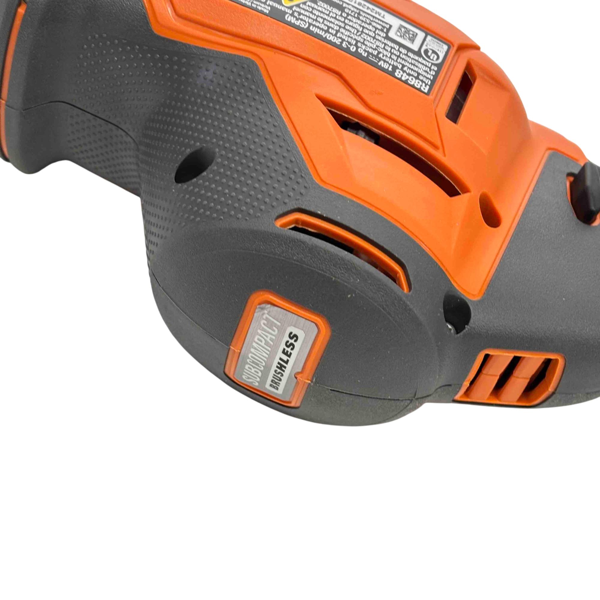 Ridgid R8648 18V SubCompact Brushless -Handed Reciprocating Saw 0190 ...
