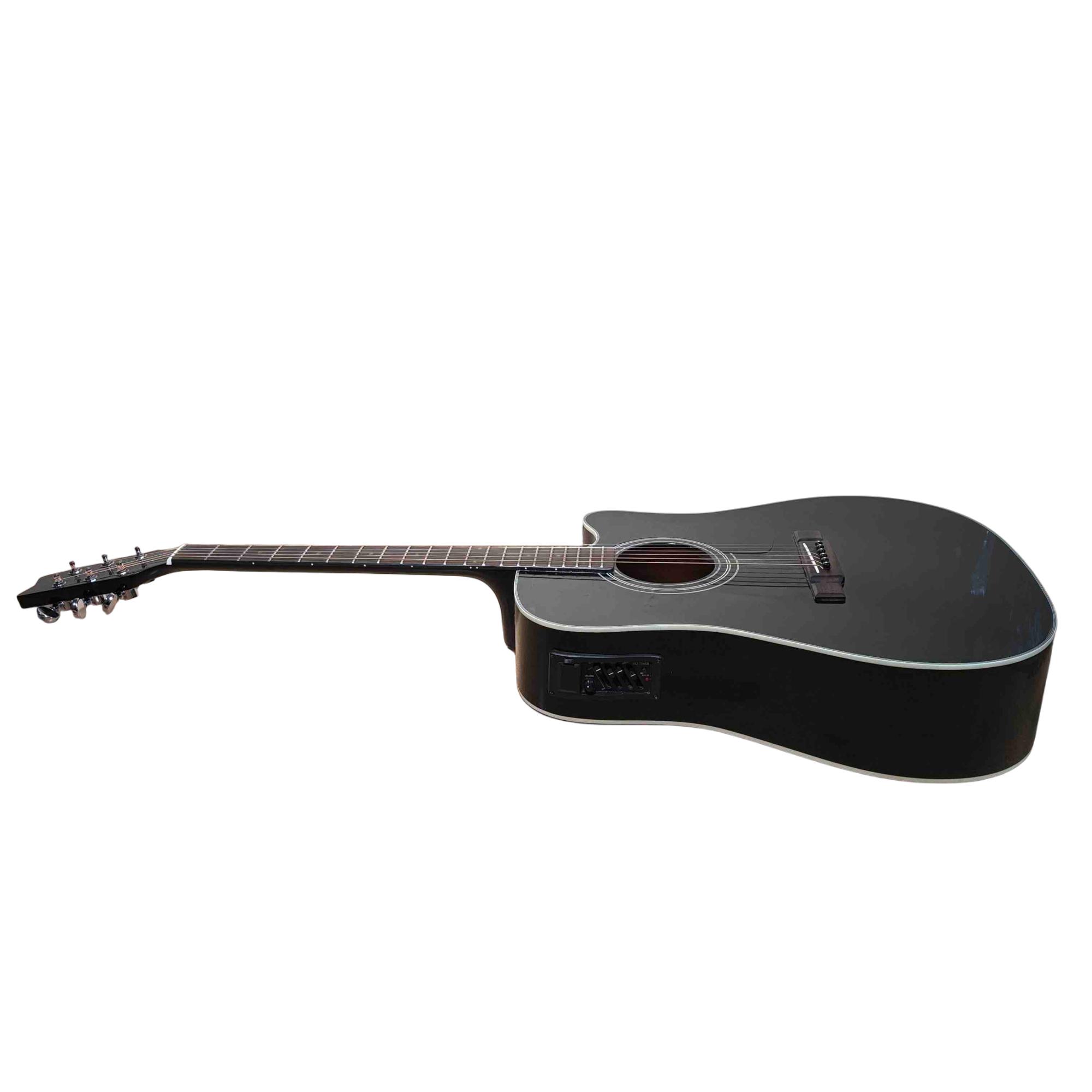 Washburn D10CEB Black 6-String 20-Fret Acoustic Electric Guitar 1004