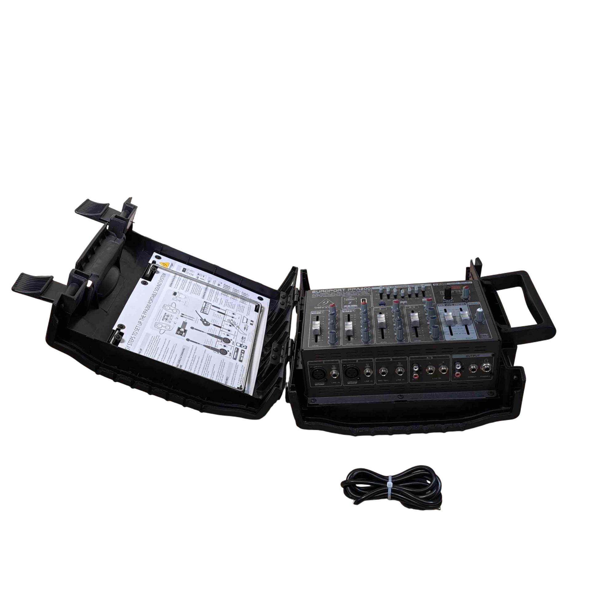 Behringer Europort PPA200 Black 5-Channel Portable PA System 2B0P