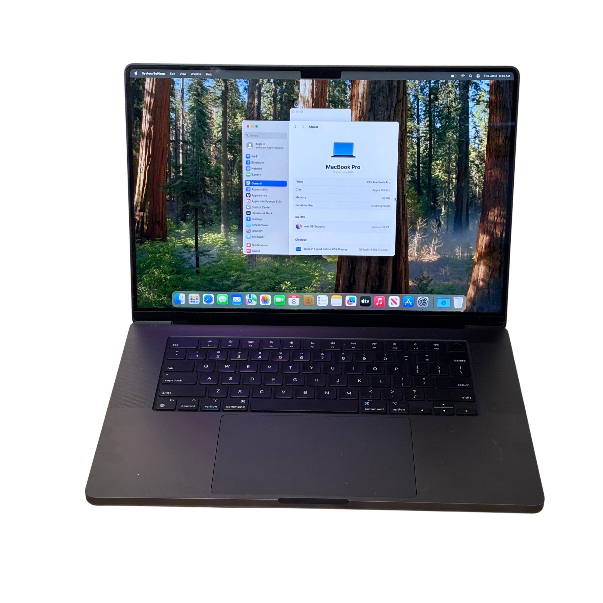 Apple MacBook Pro (2023) MRW13LL/A M3 Pro 4.05GHz 36GB RAM 1TB SSD