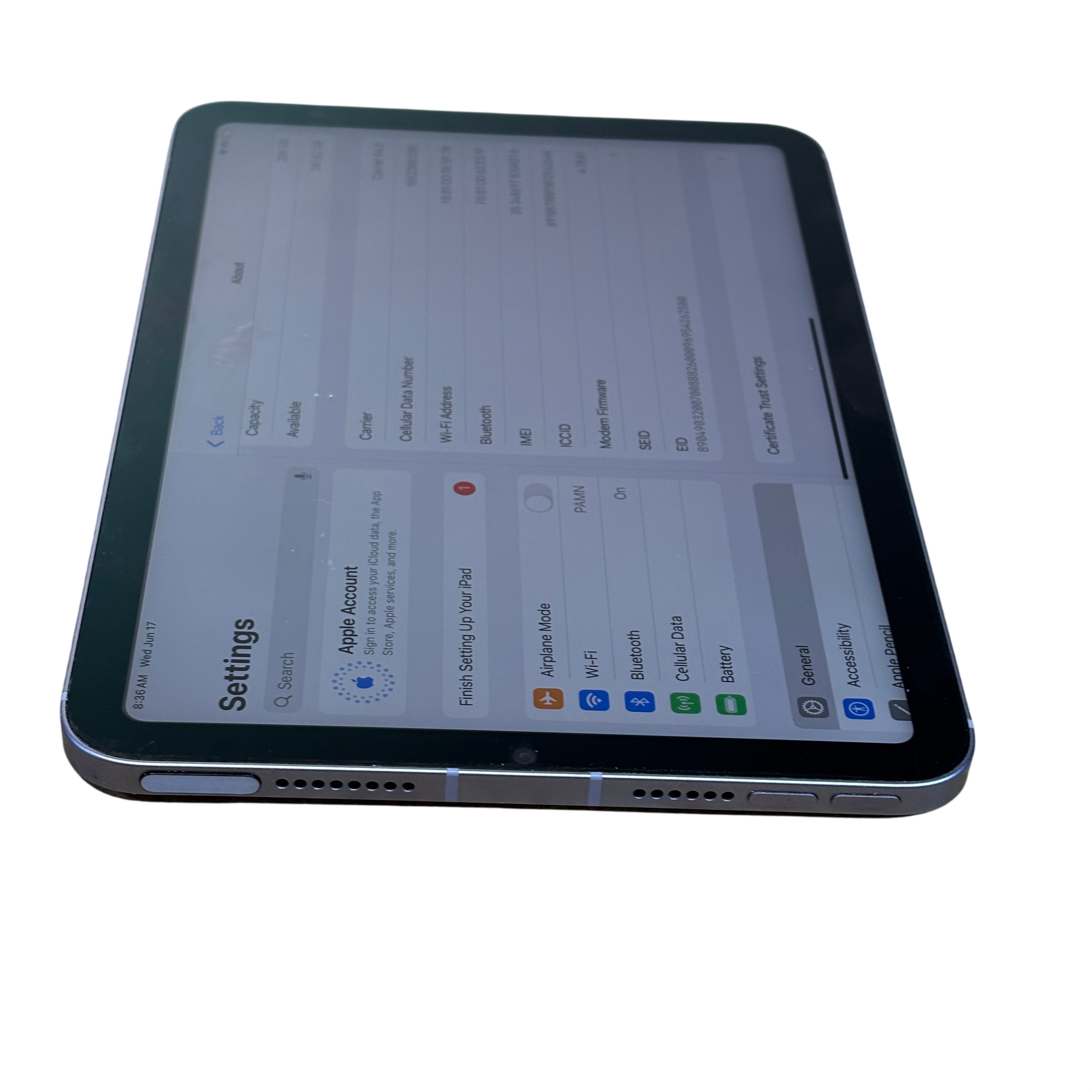 Apple iPad Mini 6th Gen. MK8K3LL/A A2568 Purple 8.3