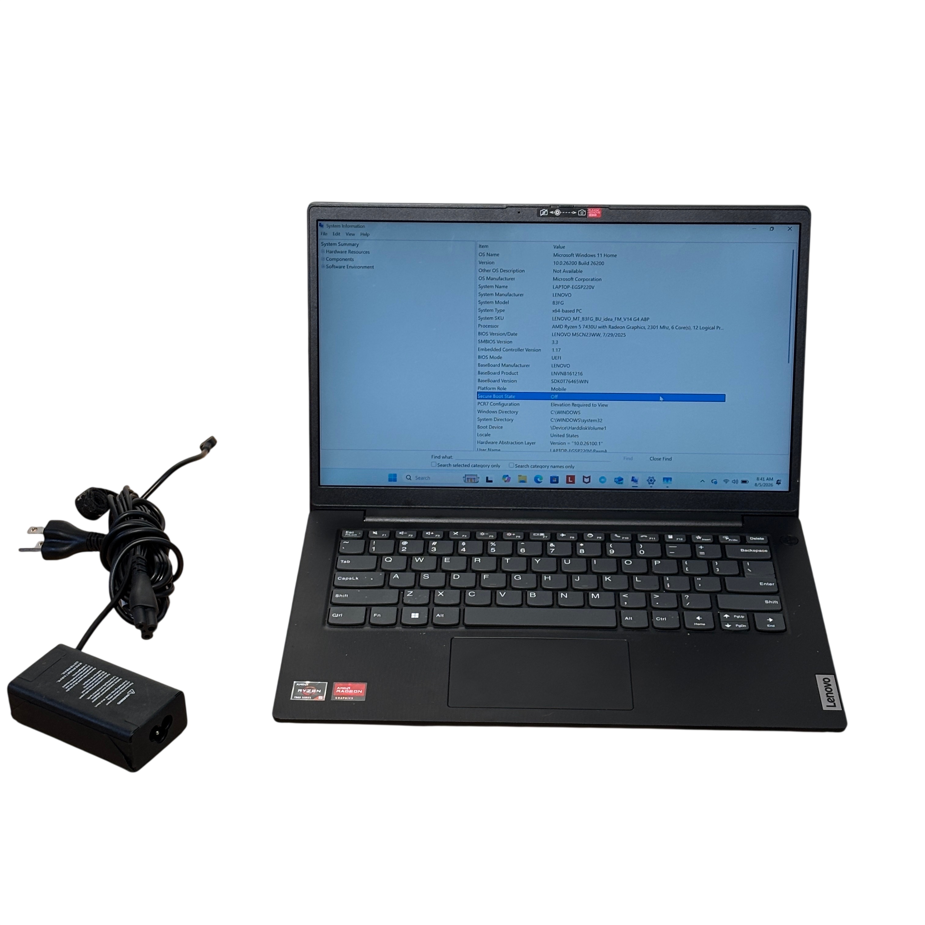 Lenovo V14 G4 ABP Windows 11 AMD Ryzen 5 7430U 2.3GHz 8GB RAM
