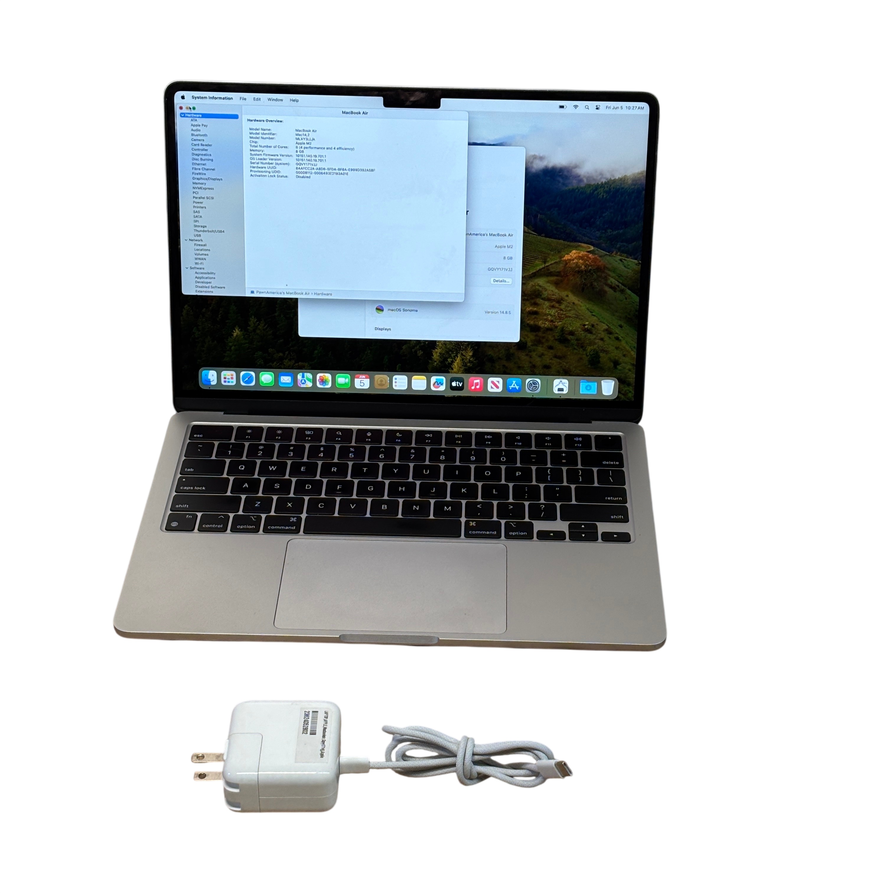Apple MacBook Air MLXY3LL/A A1 A2681 Apple M2 3.49GHz 8GB RAM 