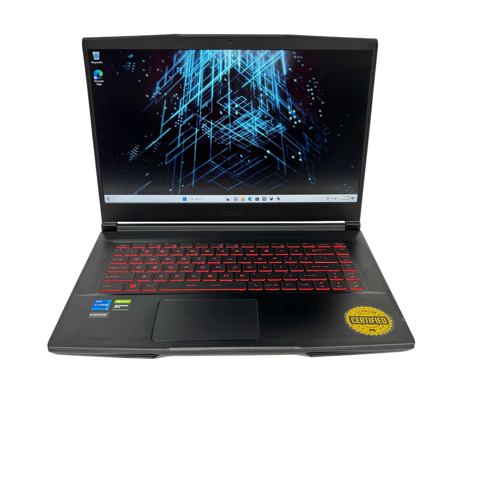 MSI GF63 Thin MS-16R6 Win 11 Core i5-11400H 2.70GHz 8GB RAM 256GB
