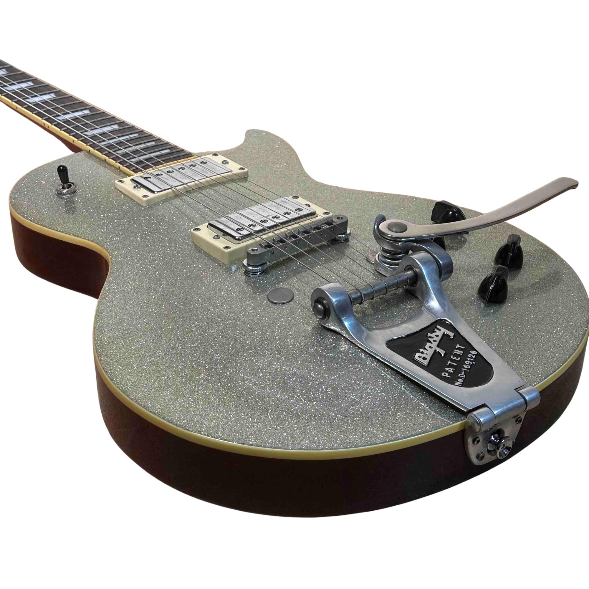Epiphone Les Paul Gibson Silver Sparkle 6-String 22-Fret Electric
