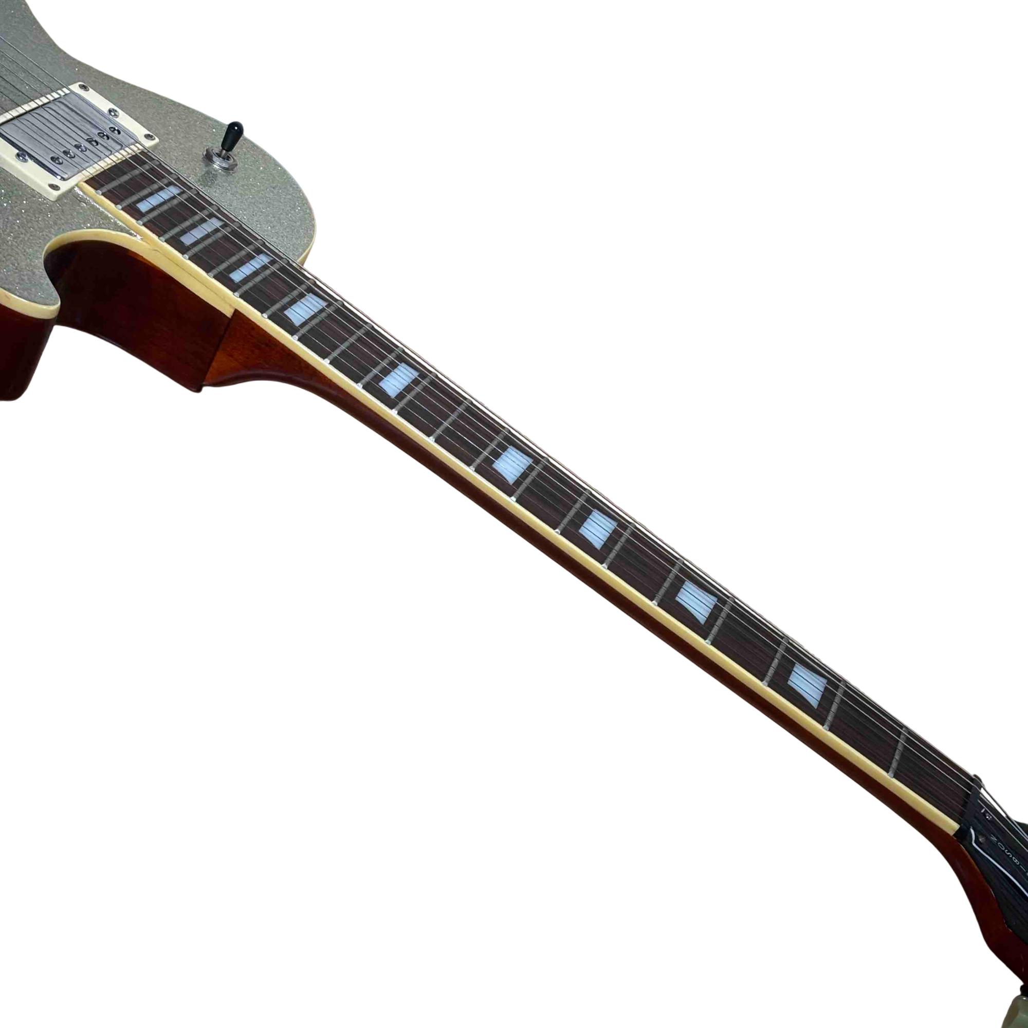 Epiphone Les Paul Gibson Silver Sparkle 6-String 22-Fret Electric