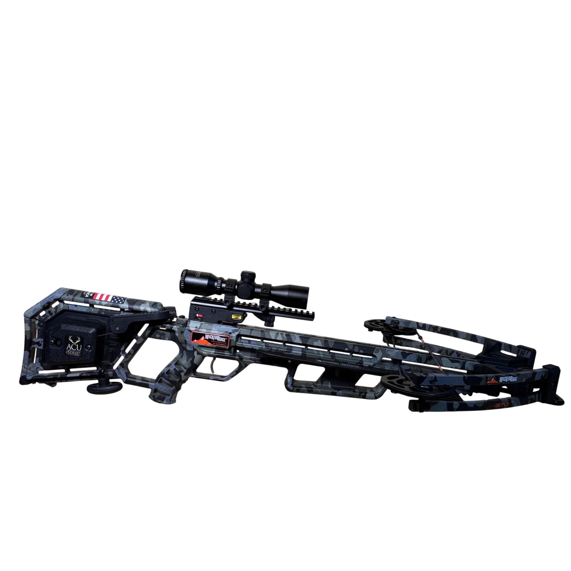 Wicked Ridge M340 Wicked Ridge M-370 Gray Camouflage 118 Ft-Lbs 370 FPS 180 Lbs. Draw Wt ...