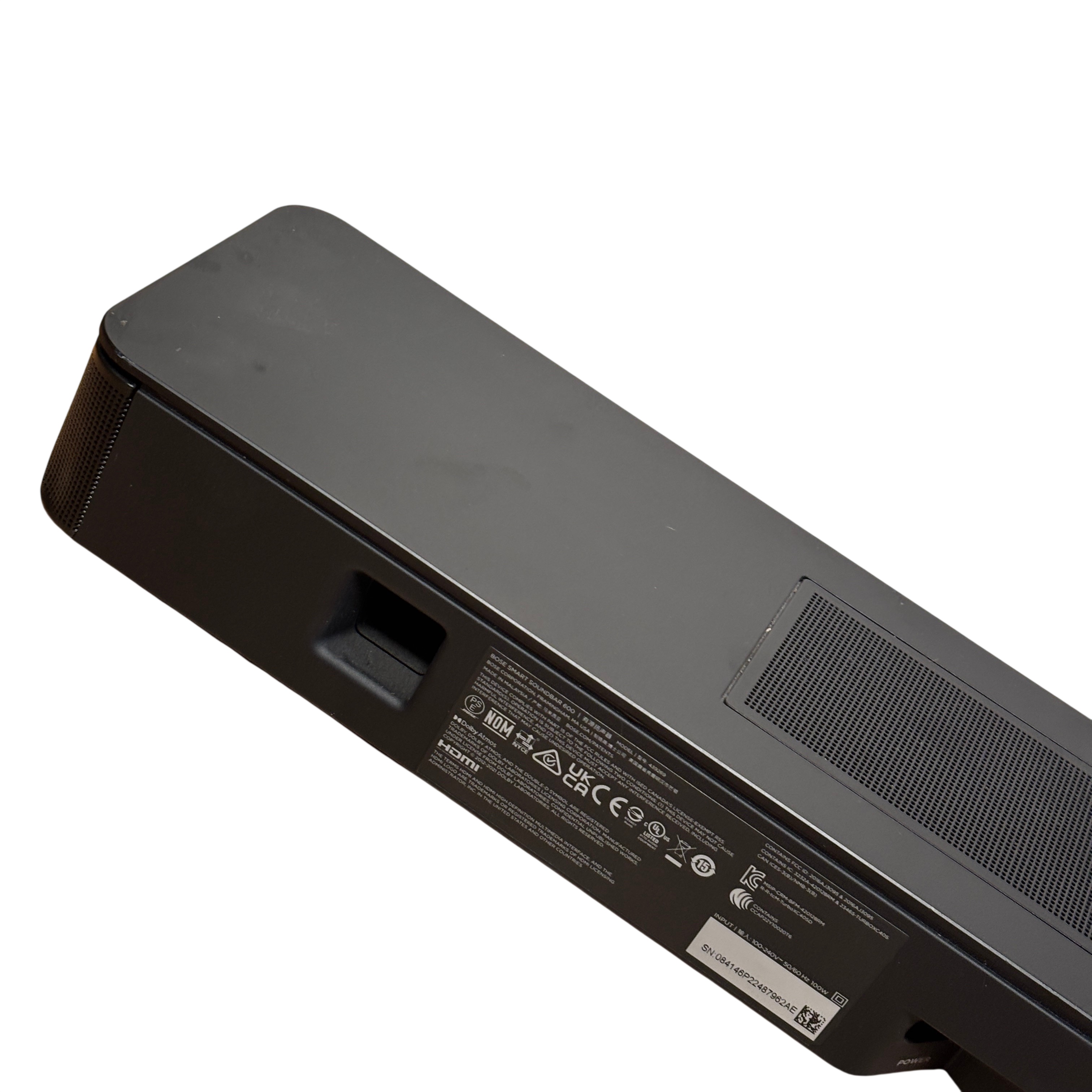 Bose Smart Soundbar 600 439269 Black Compact 3.0.2-Ch Home Theater