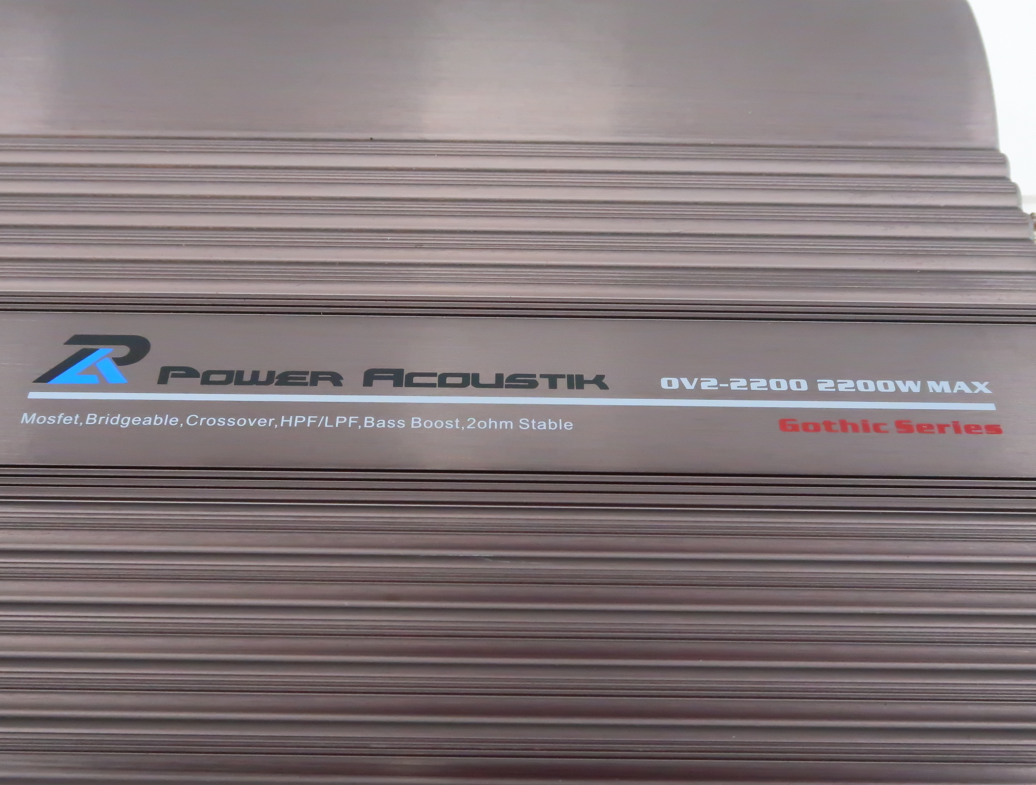 Power Acoustik OV2-2200 Gothic 2200W Class AB Bridgeable 2-Ch Car