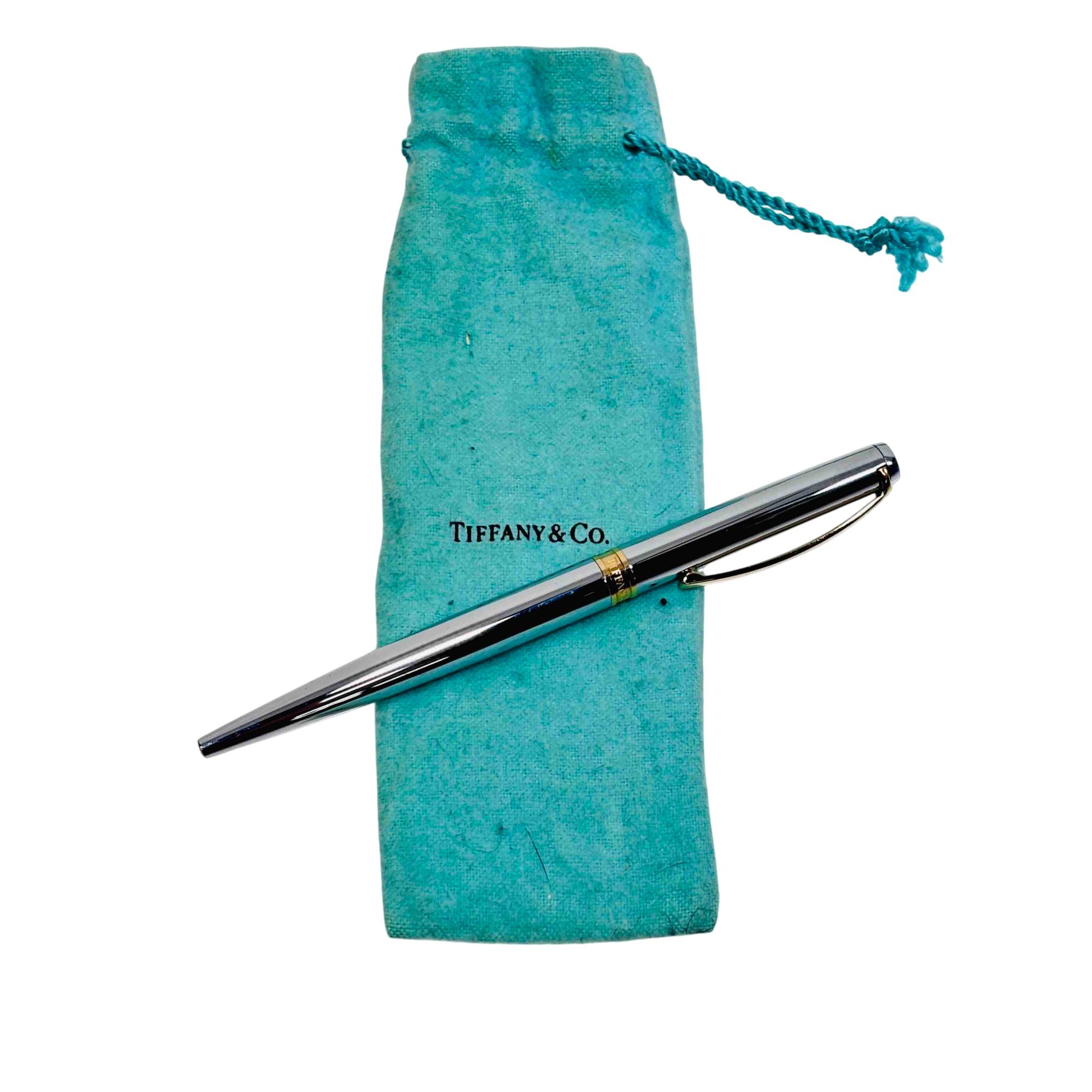 Tiffany & Co. Executive Sterling Silver & Gold Ballpoint Pen
