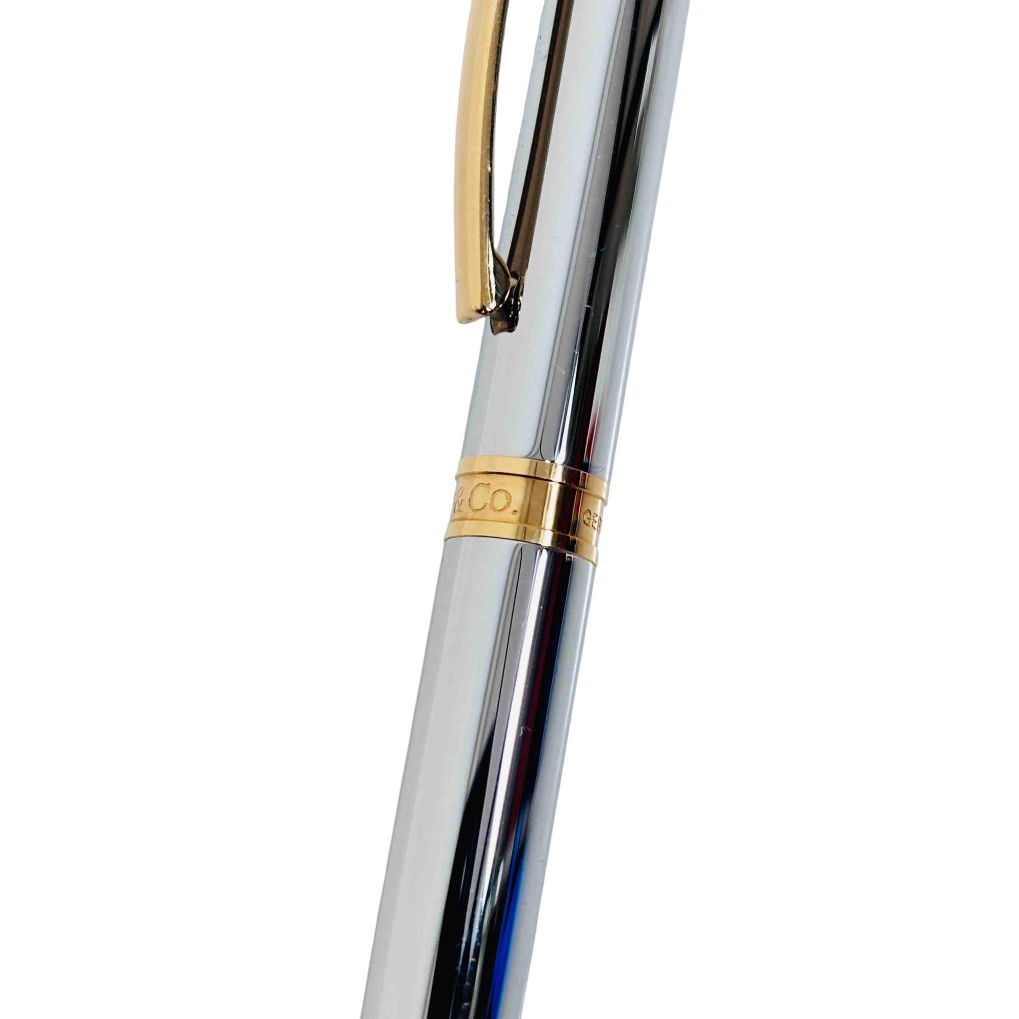 Tiffany & Co. Executive Sterling Silver & Gold Ballpoint Pen