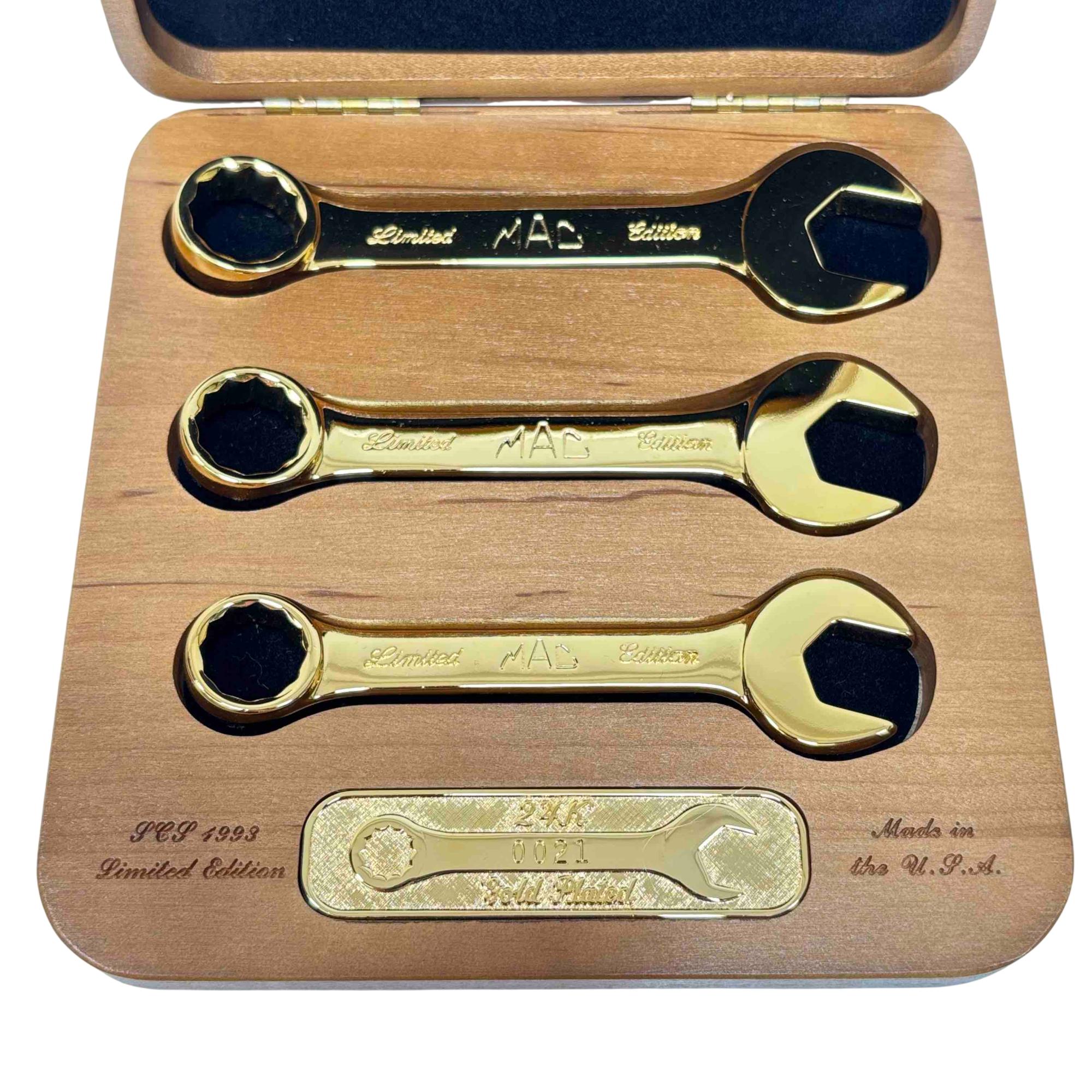 Mac Tools Limited Edition 24K Gold Plated 3-Piece Standard Wrench