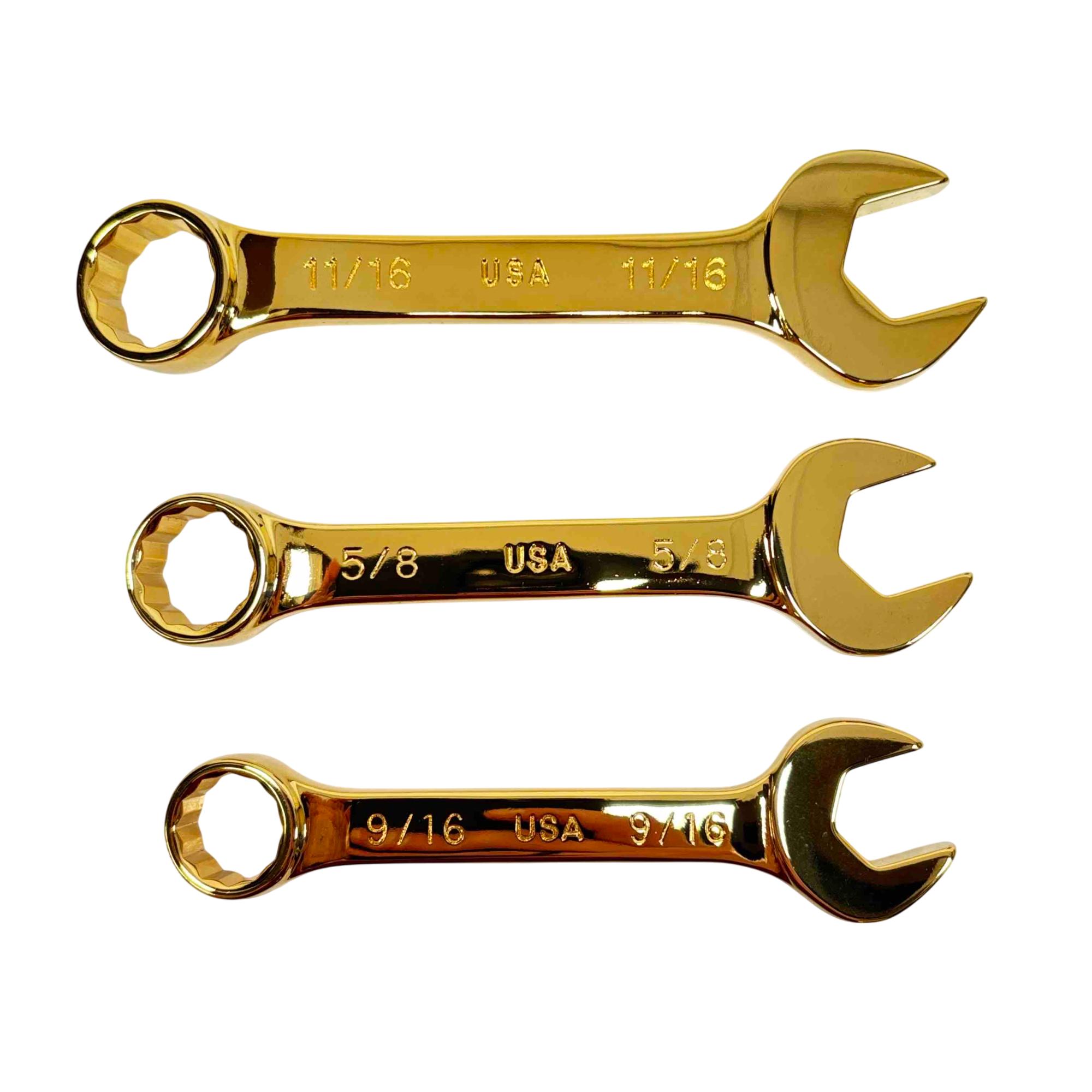 Mac Tools Limited Edition 24K Gold Plated 3-Piece Standard Wrench Mac Tools Limited Edition 24K Gold Plated 3-Piece Standard Wrench