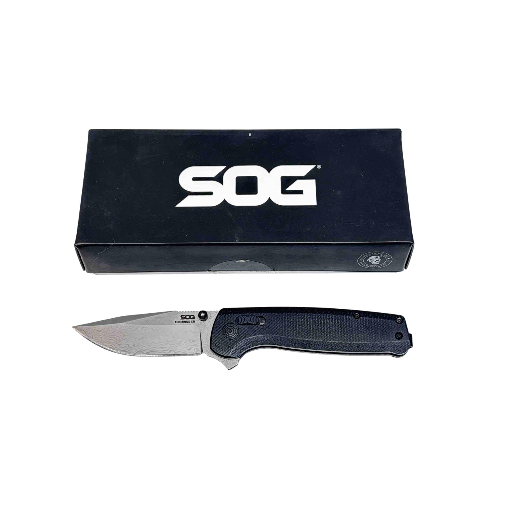 SOG Terminus XR TM1042-BX Damascus Folding Knife