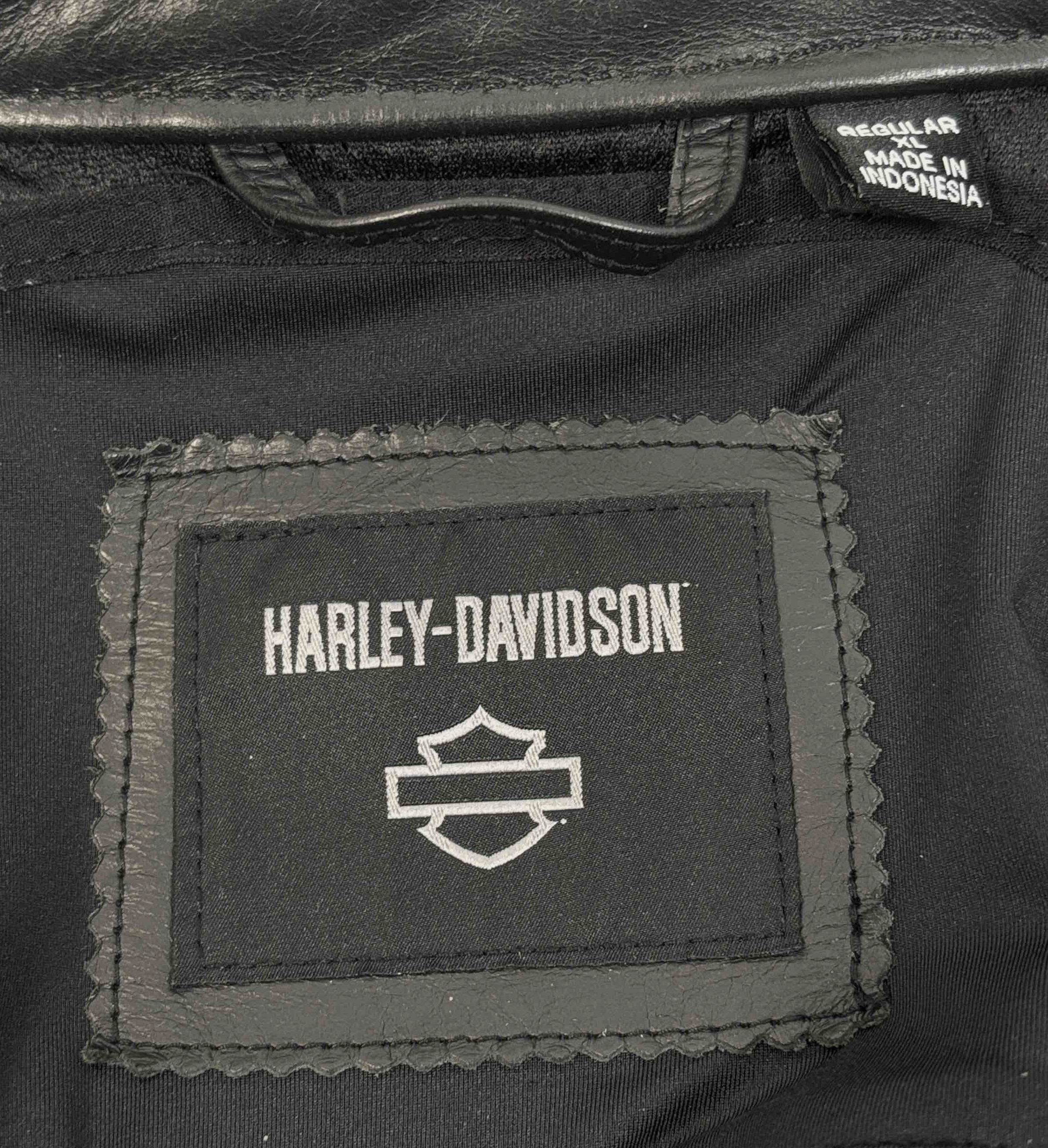 Harley-Davidson Fremont Triple Vent Leather Mens XL Jacket - 97030 