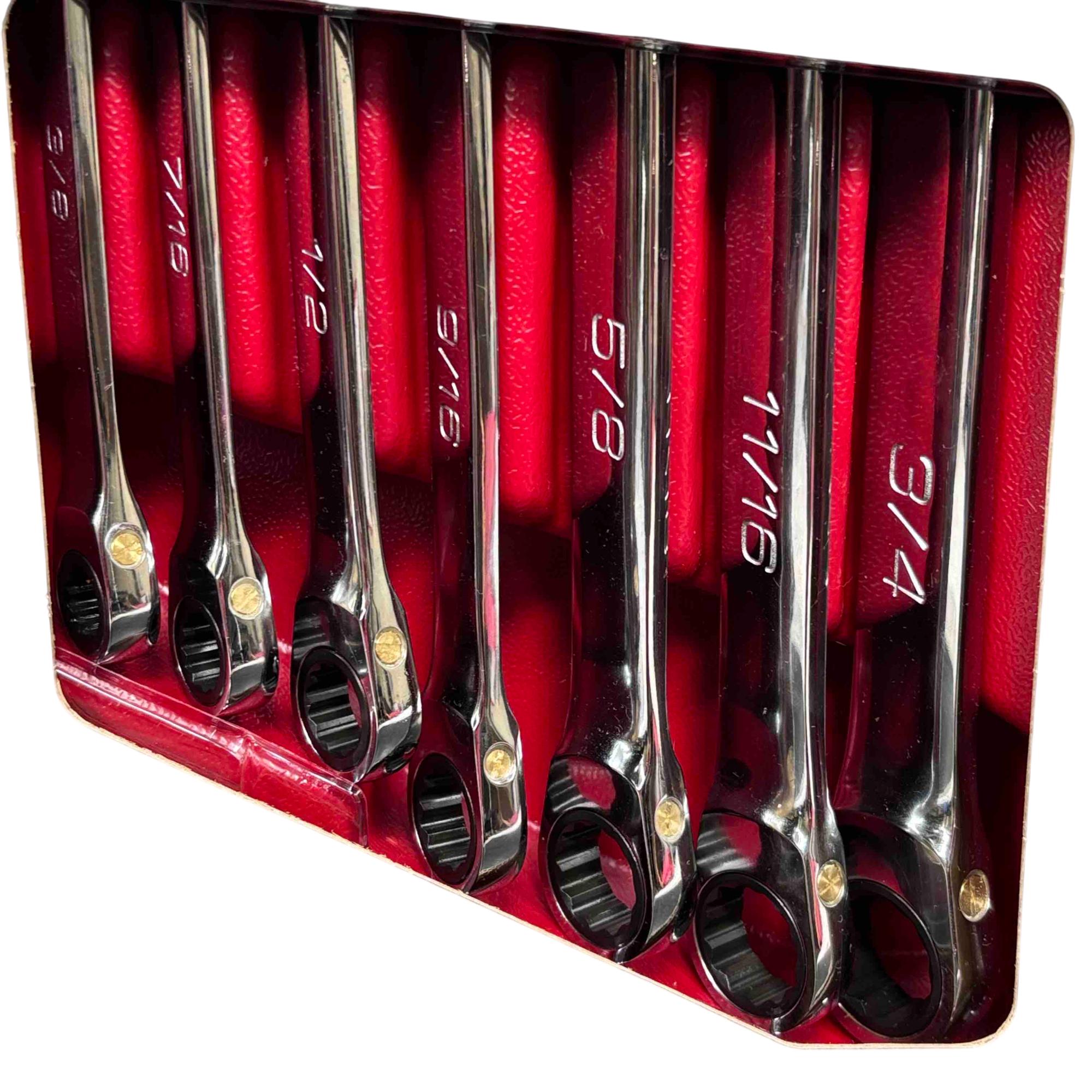 Icon Double Box Long Ratcheting ICON WRDBS-7 Professional 7-Piece SAE Double Box Ratcheting Wrench Set