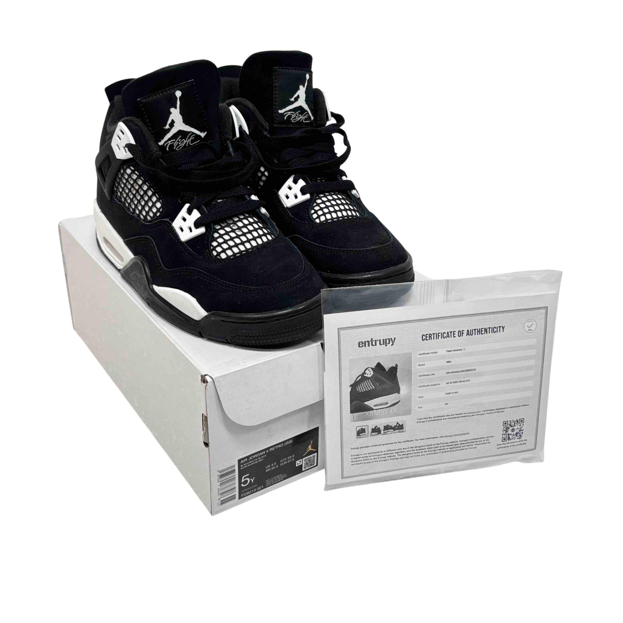 【買ってください】AirJordan4 WhiteThunder 26.5 Air Jordan 4 Retro (GS) White Thunder FQ8213-001 Youth
