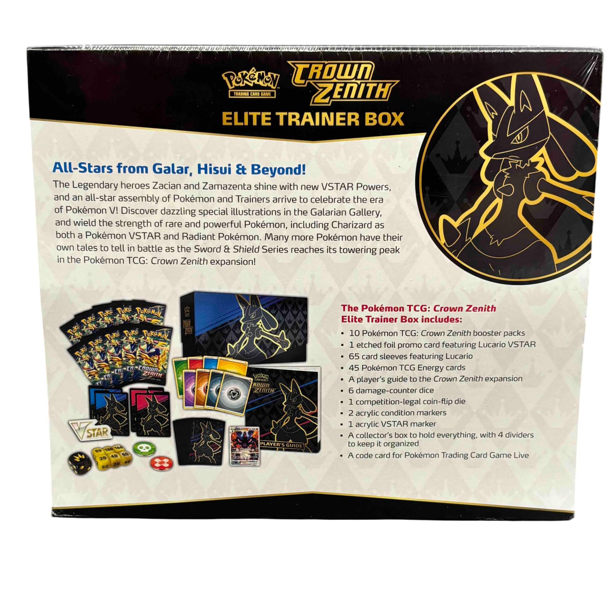 CROWN ZENITHシュリンク付　エリートトトレーナーボックス Amazon.com: Pokemon TCG: Crown Zenith Pokemon Center Elite