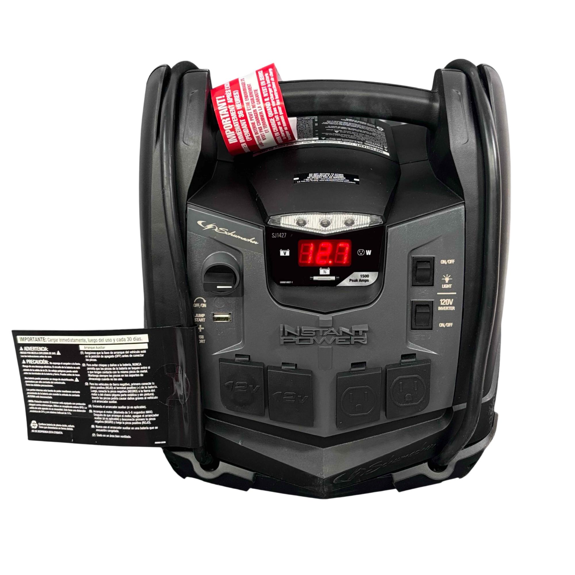Schumacher SJ1427 1500A Portable Jump Starter Power Station