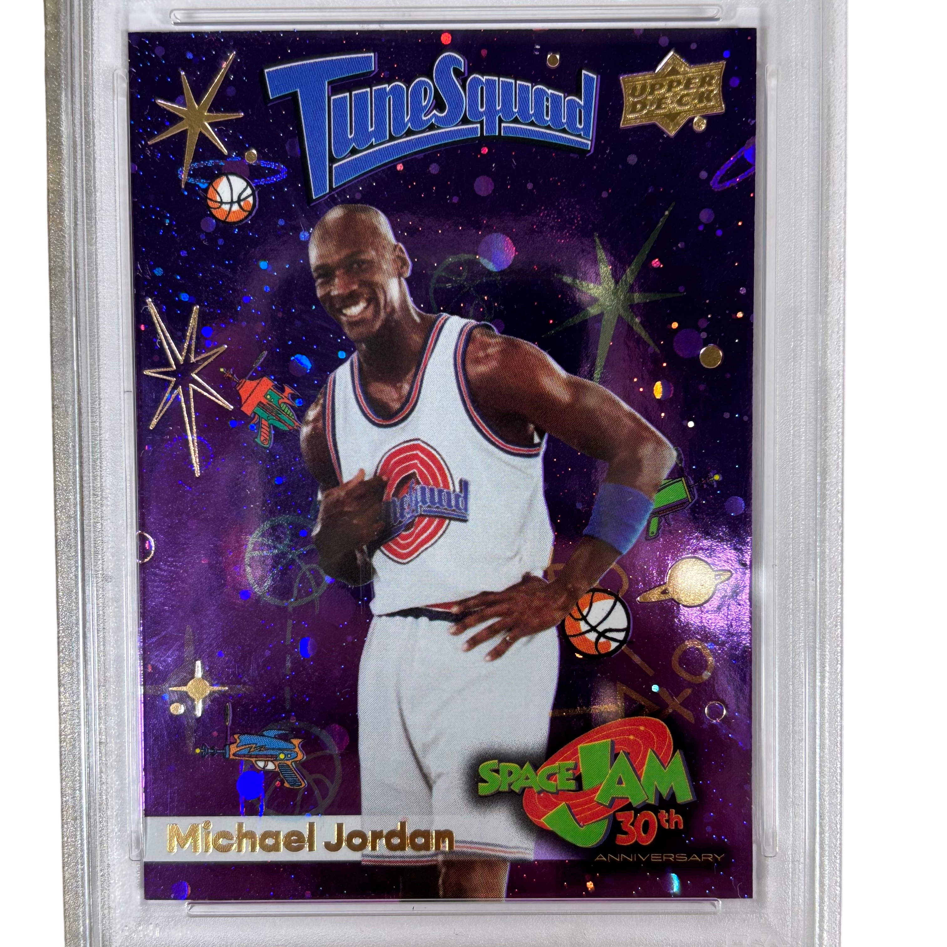 2026 Upper Deck Space Jam Michael Jordan Cosmos Purple #10 PSA 10