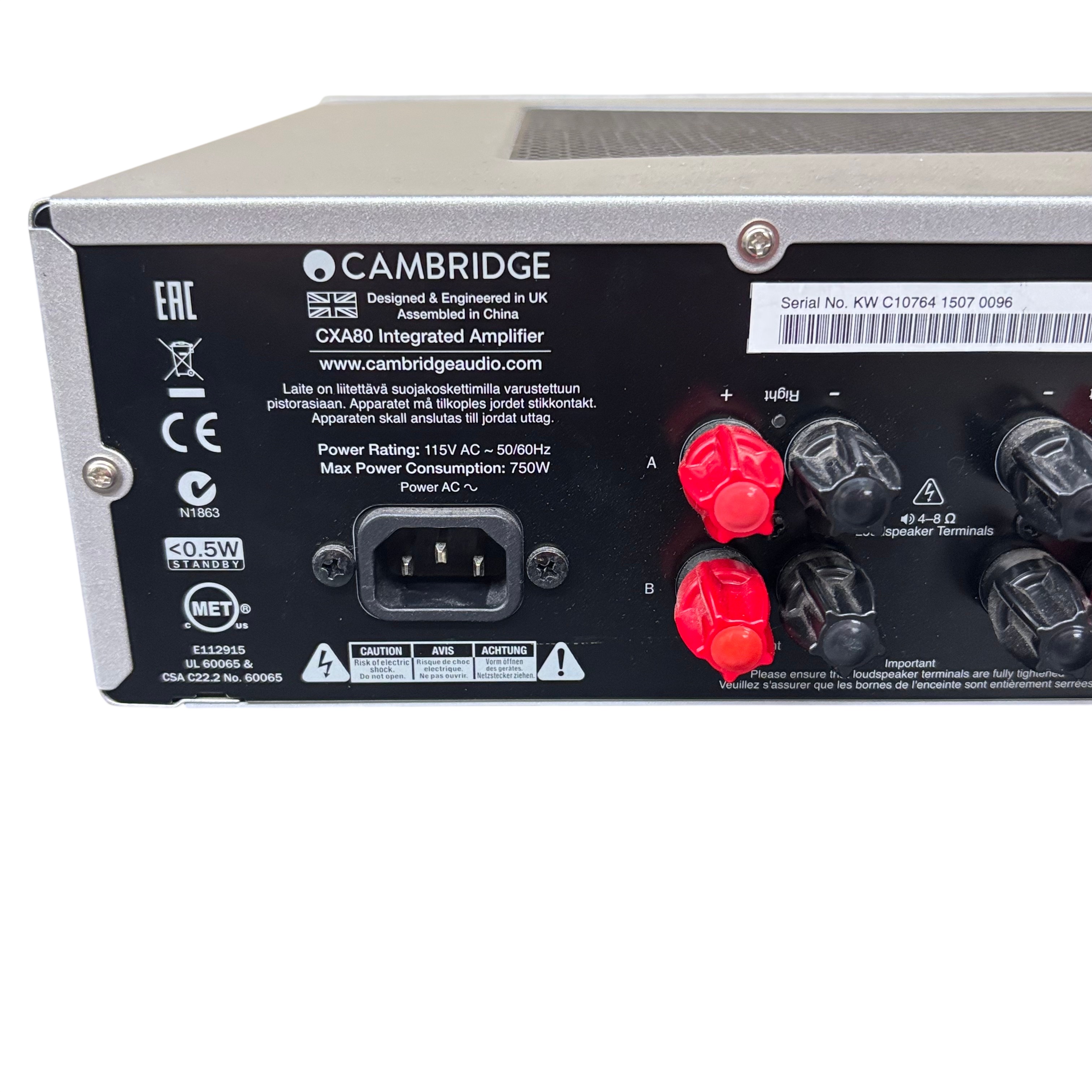 Cambridge Audio CXA80 2-Channel Hi-Fi Integrated Stereo Amplifier