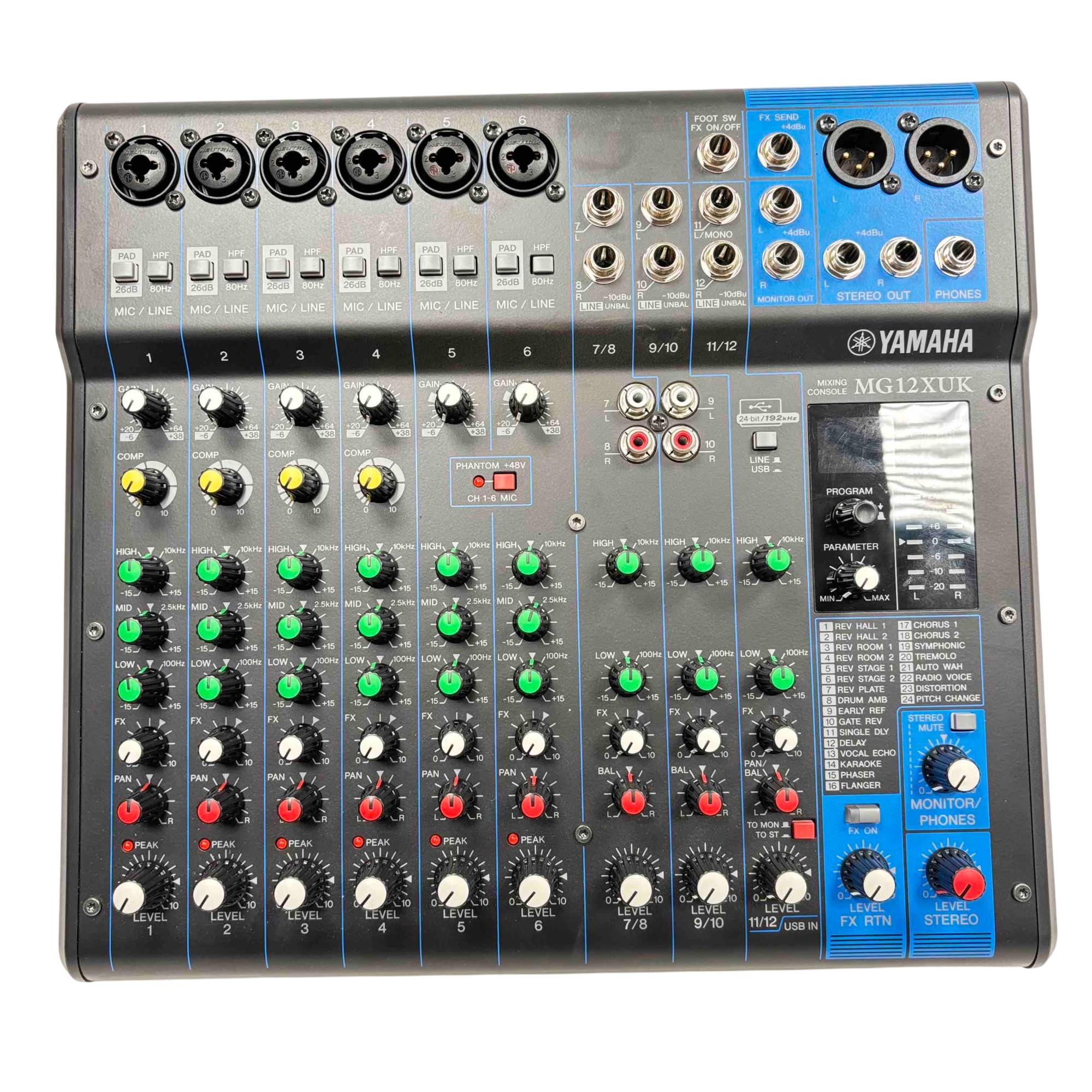 Yamaha MG12XUK 12-Channel Mixing Console SPX Effects USB