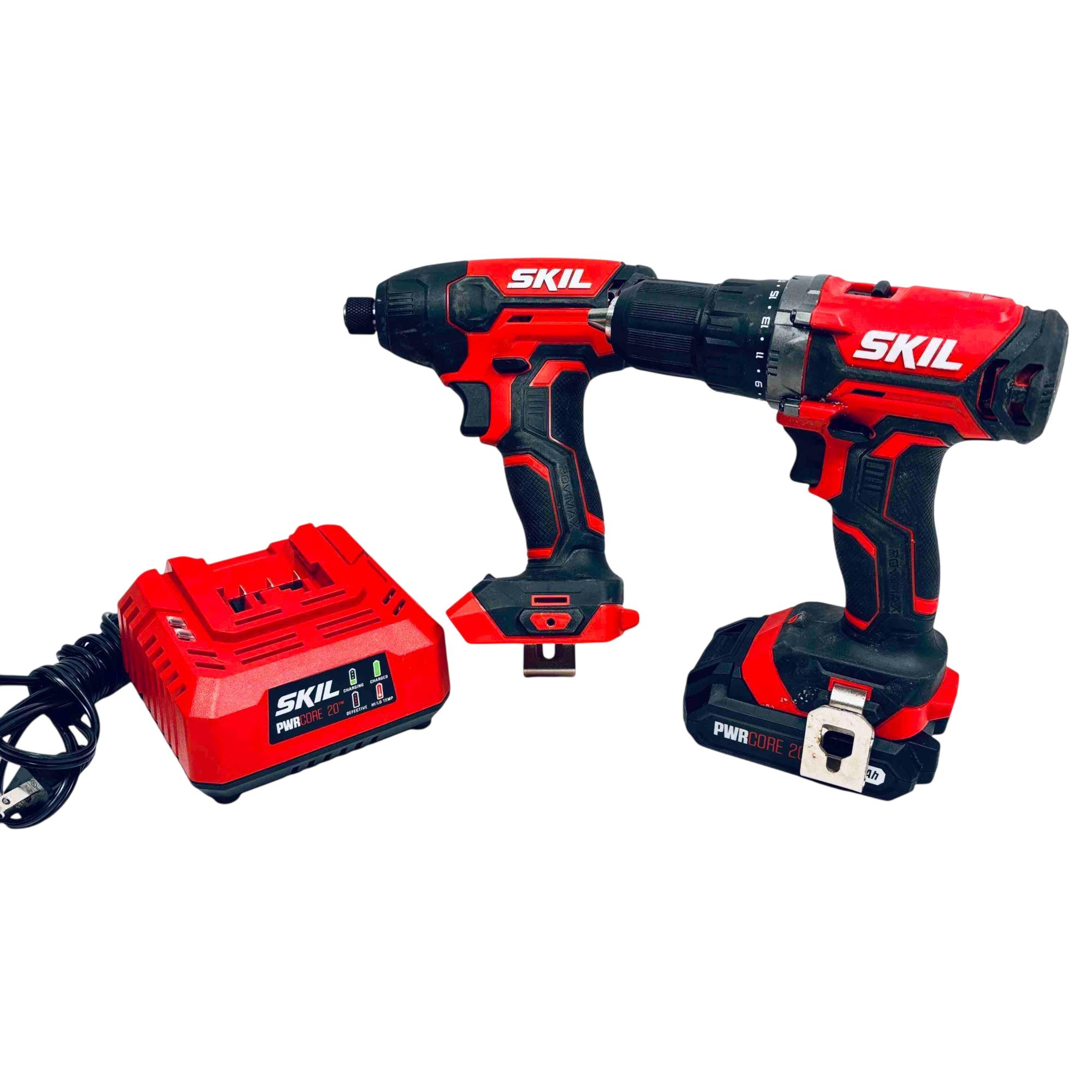 SKIL CB739001 20V Max Cordless Drill Driver Impact Driver Combo Kit