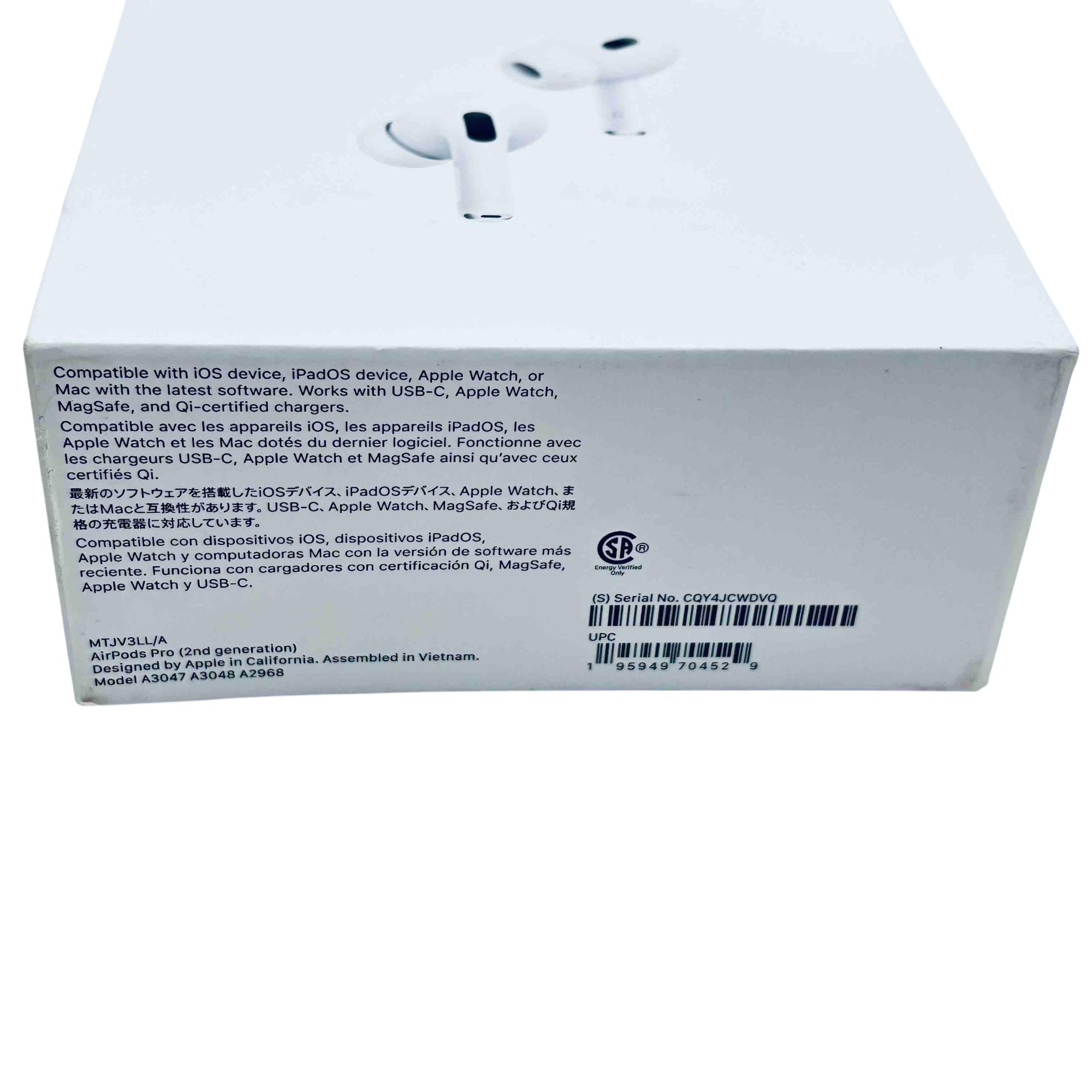 Apple A2968 AirPods Pro Wireless 2nd Generation Ear-Buds MTJV3LL/A