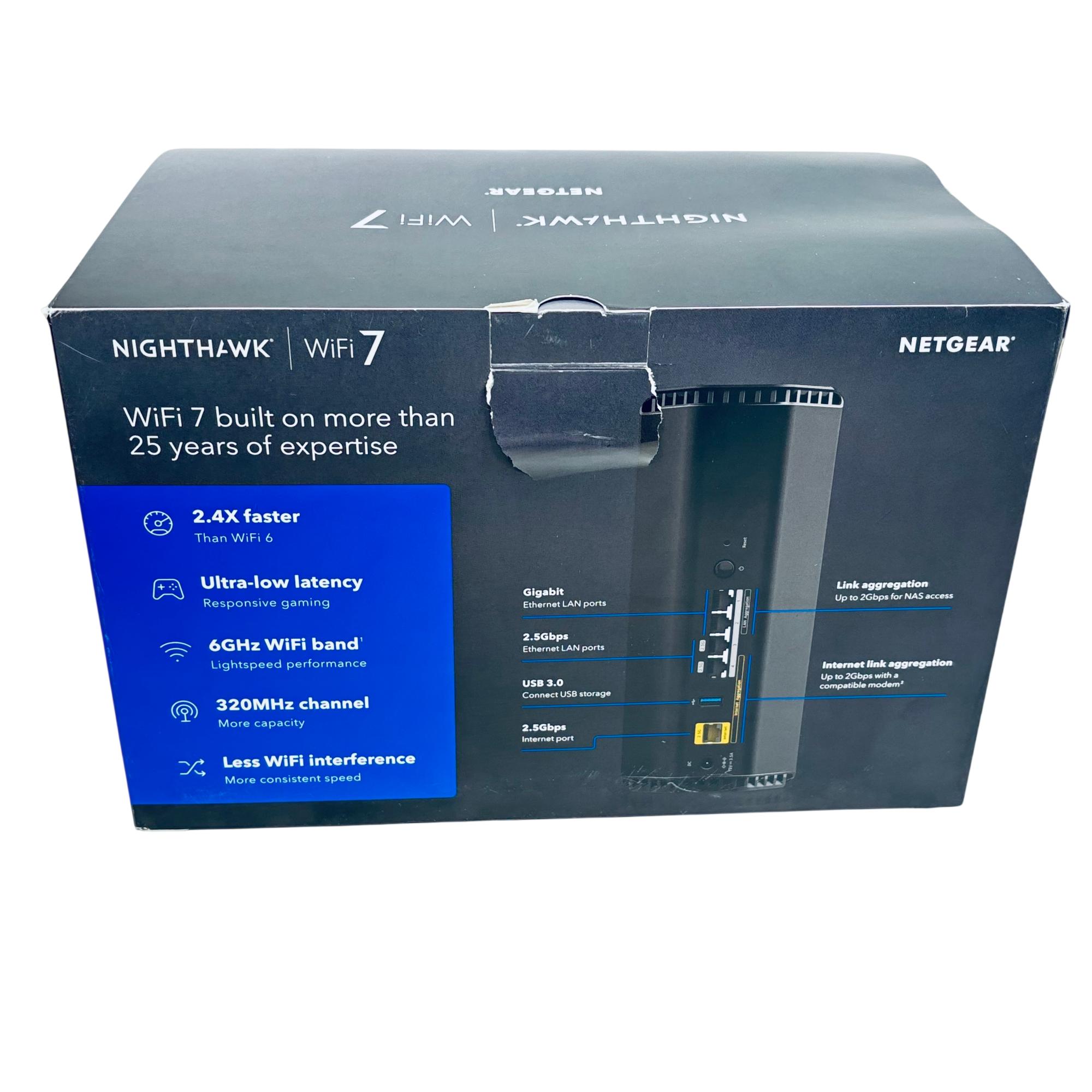 NETGEAR Nighthawk RS300-100NAS Tri-Band WiFi 7 Router