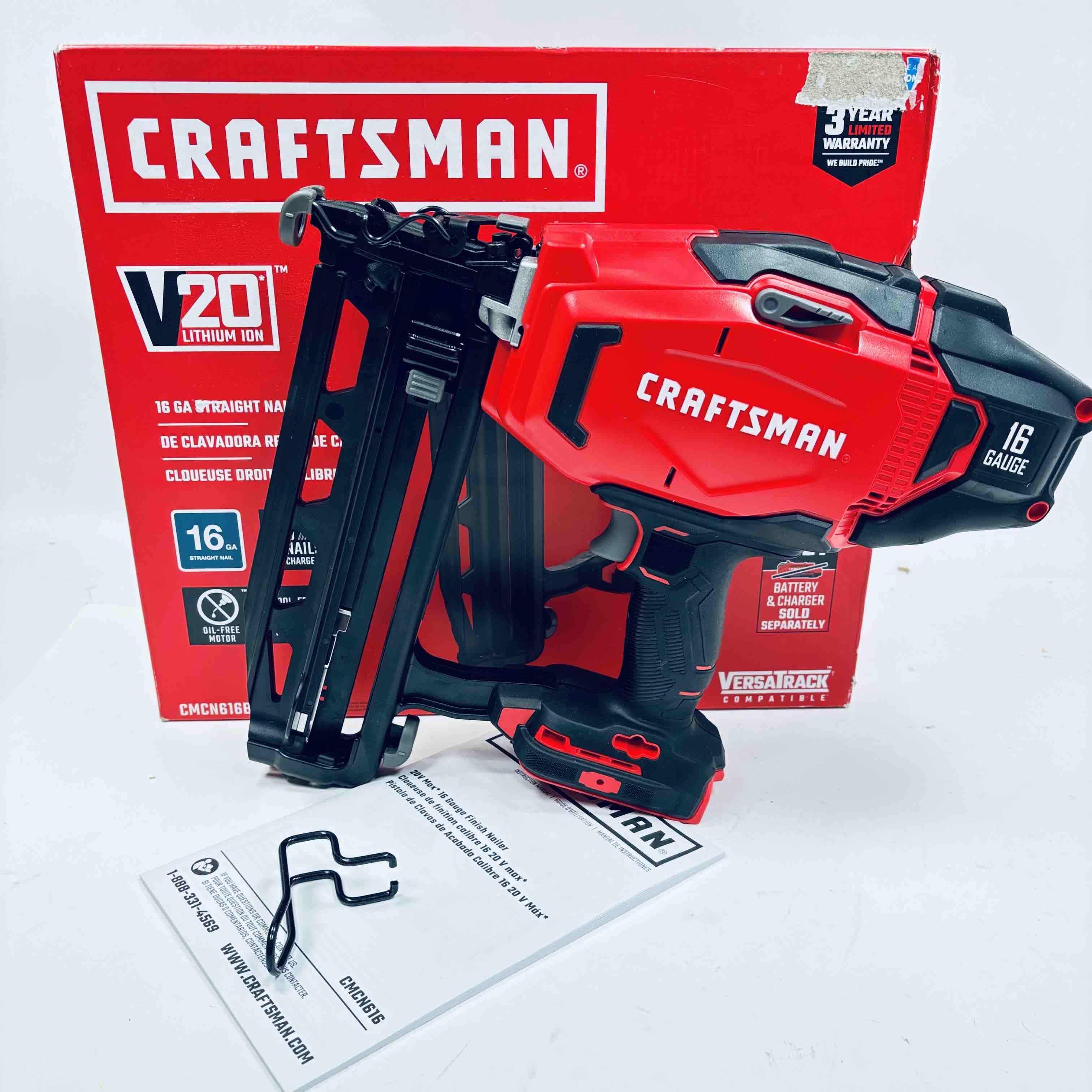 20-Volt MAX Lithium-Ion 16-Gauge Cordless Nailer with Battery 1.5 Ah and Charger 20-Volt MAX Lithium-Ion 16-Gauge Cordless Nailer with Battery 1.5 Ah and Charger