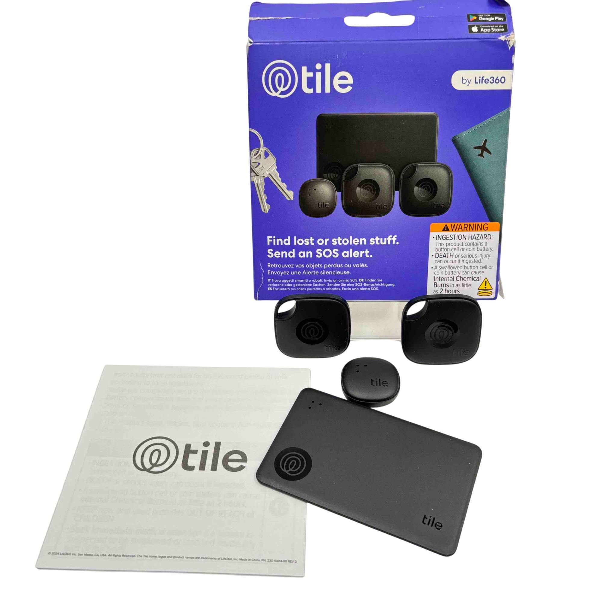 Tile Mate Bluetoothトラッカー 4個セット Tile Mate 4-Pack , Grey | Bluetooth Key Finders