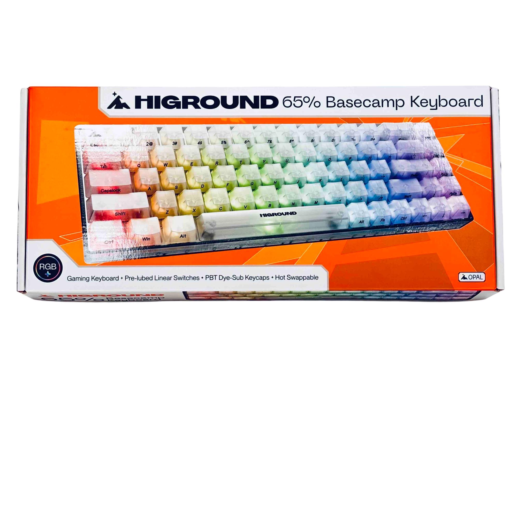 Higround 65% Basecamp Keyboard Opal Edition RGB Pre-lubed Linear